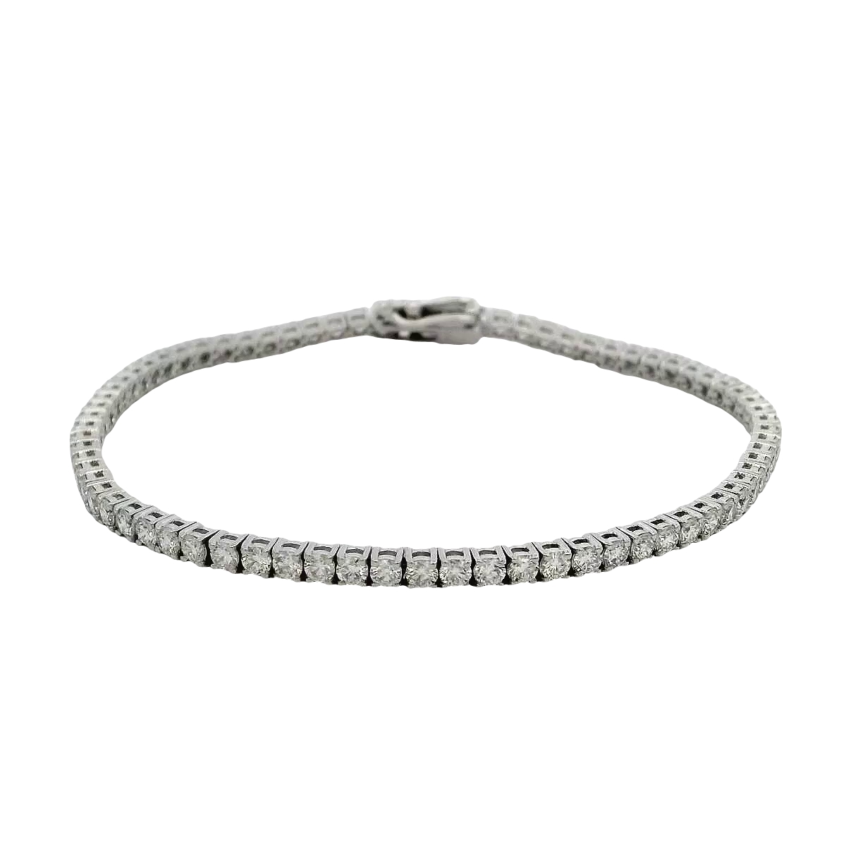 14k White Gold Diamond Tennis Bracelet