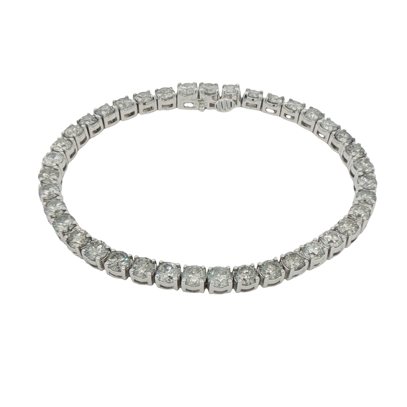 14k White Gold Diamond Tennis Bracelet