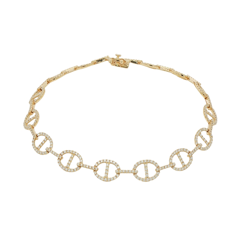 14k Yellow Gold Diamond Bracelet