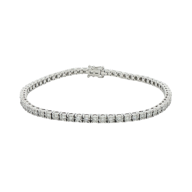 14k White Gold Diamond Tennis Bracelet