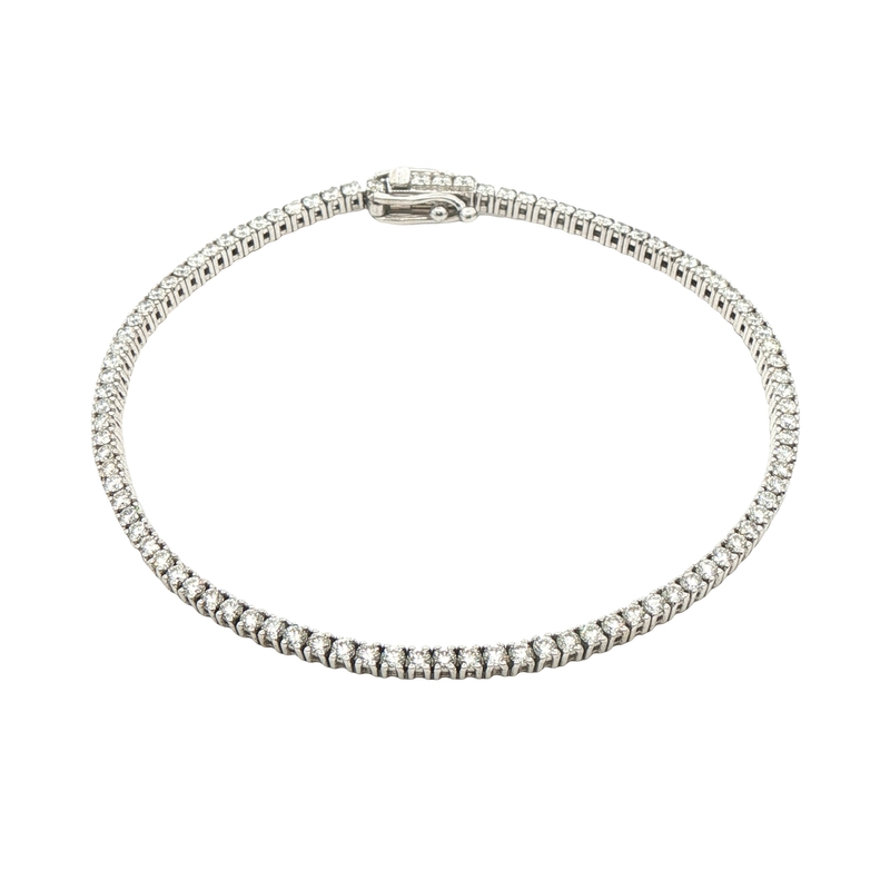 14k White Gold Diamond Tennis Bracelet