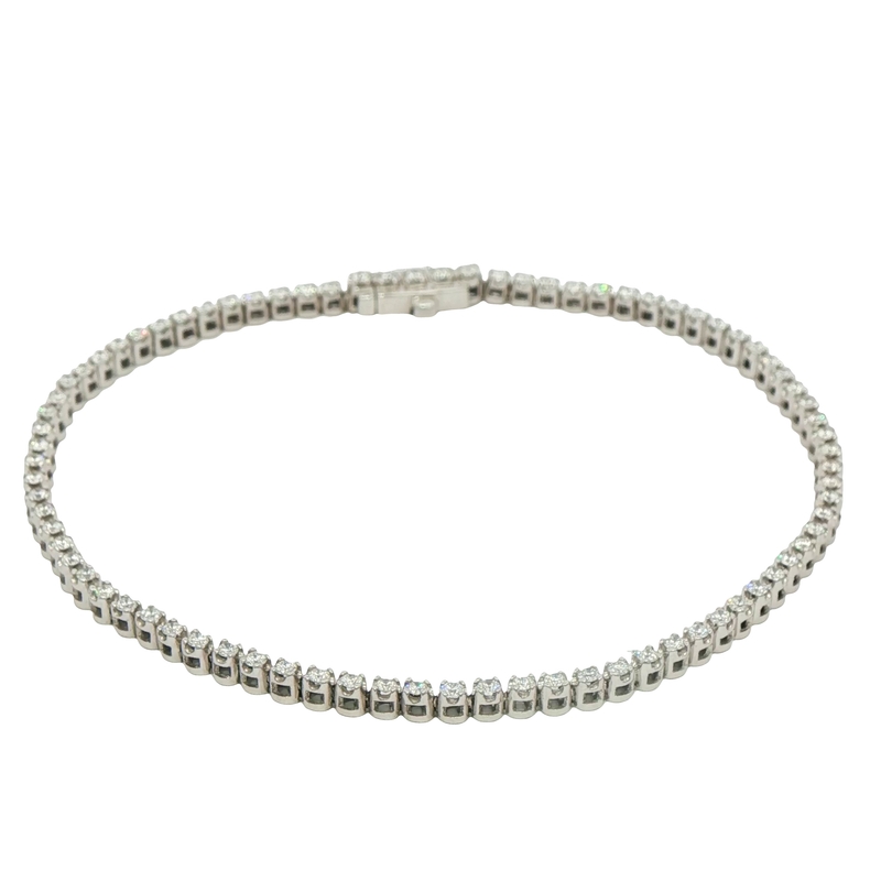 14k White Gold Diamond Tennis Bracelet
