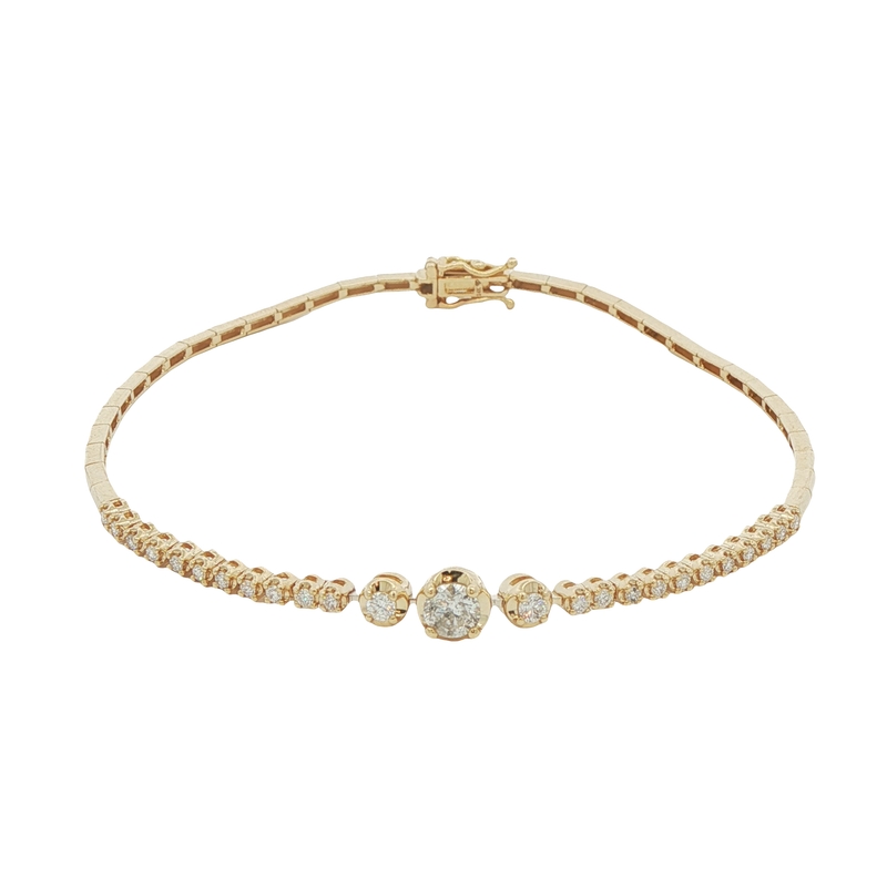 14k Yellow Gold Diamond Bracelet