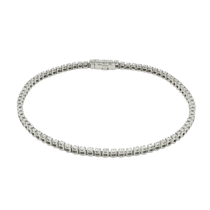 14k White Gold Diamond Tennis Bracelet