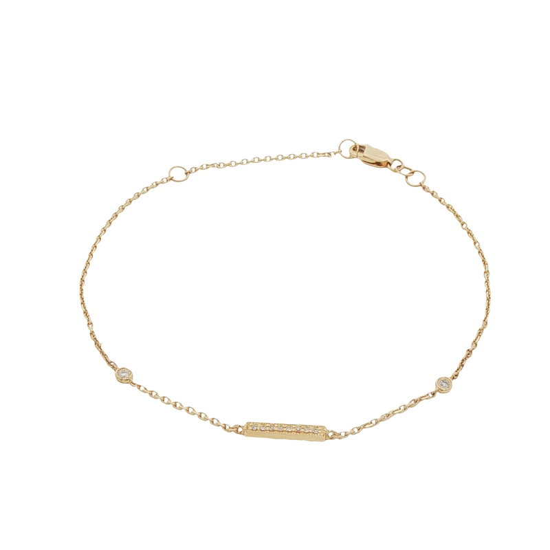 14k Yellow Gold Diamond Bracelet