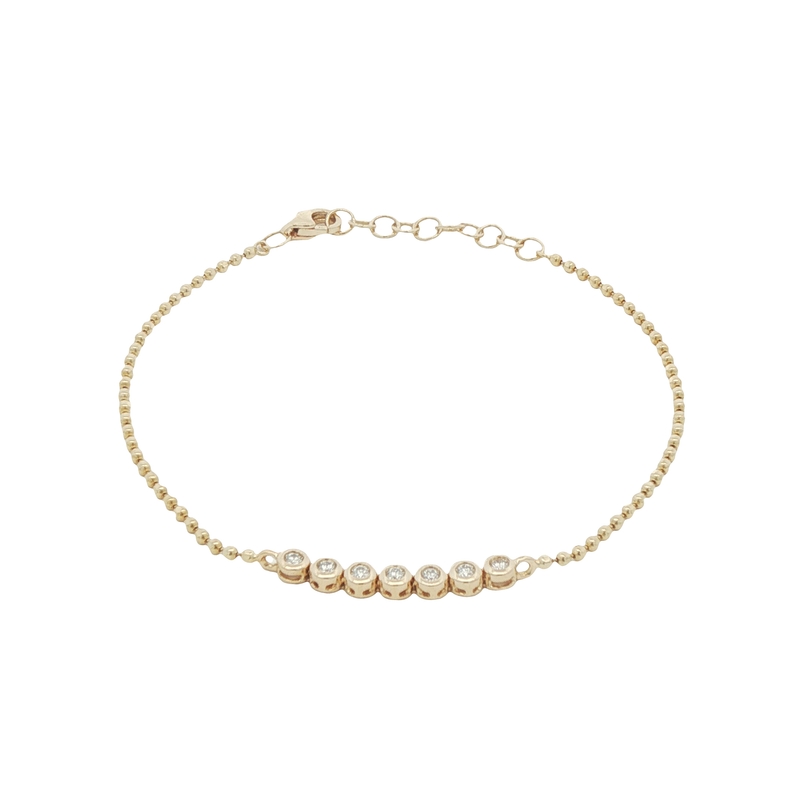 14k Yellow Gold Diamond Bracelet
