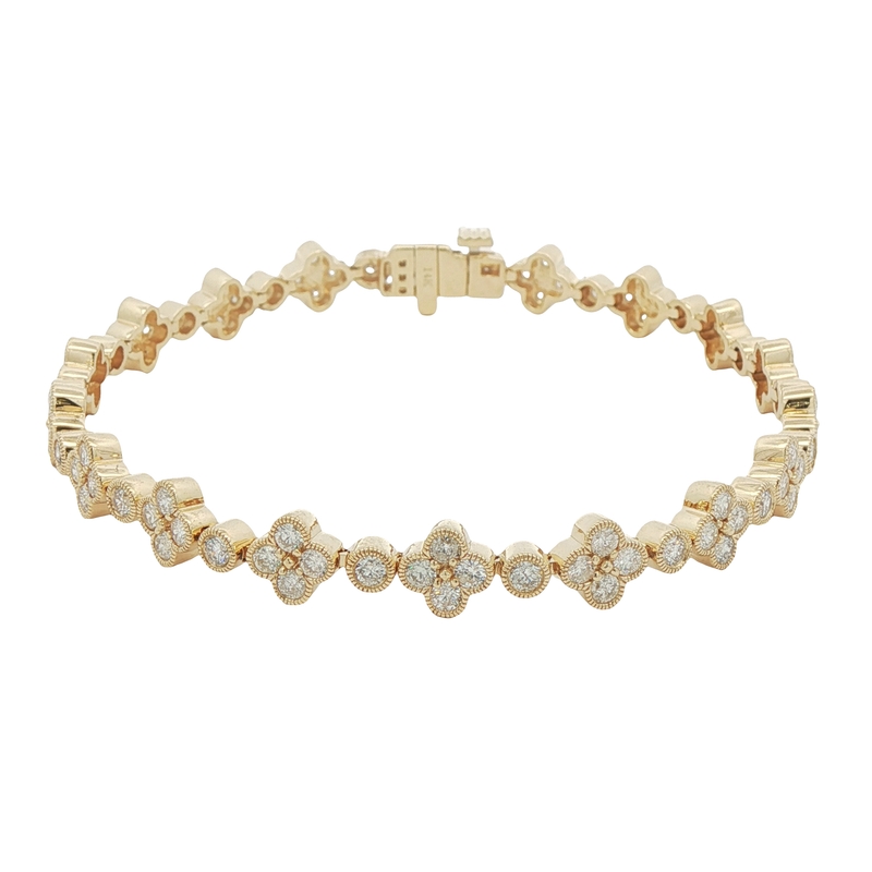 14k Yellow Gold Diamond Bracelet