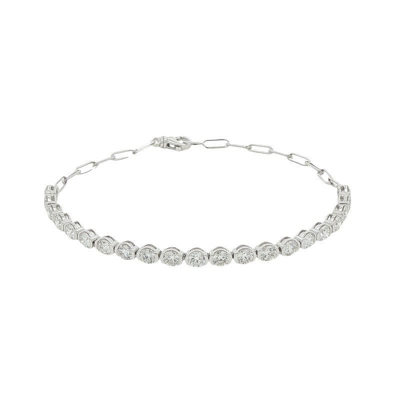 14k White Gold Diamond Tennis Bracelet