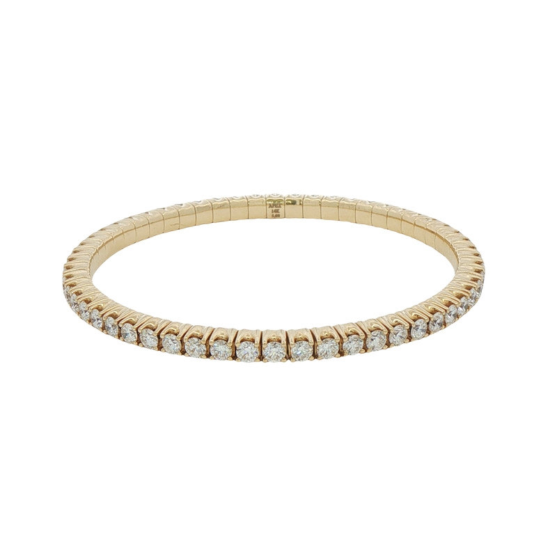 14k Yellow Gold Diamond Tennis Bracelet
