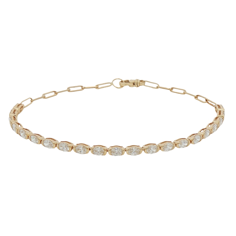 14k Yellow Gold Diamond Bracelet