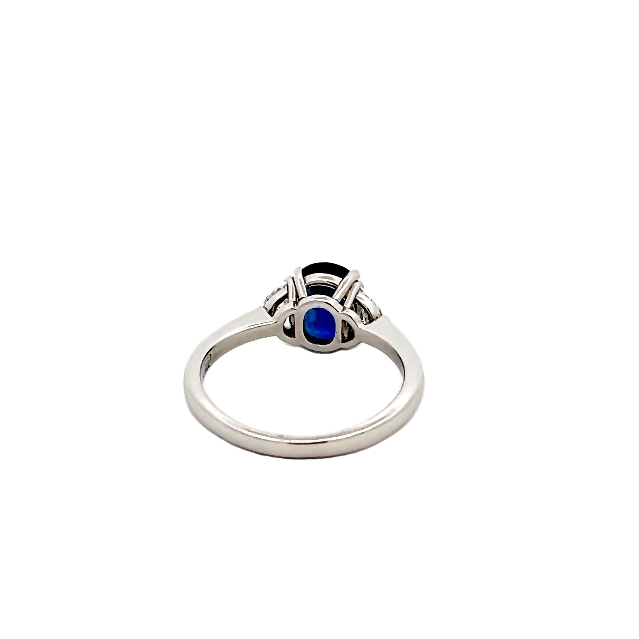 Platinum Sapphire And Diamond Ring