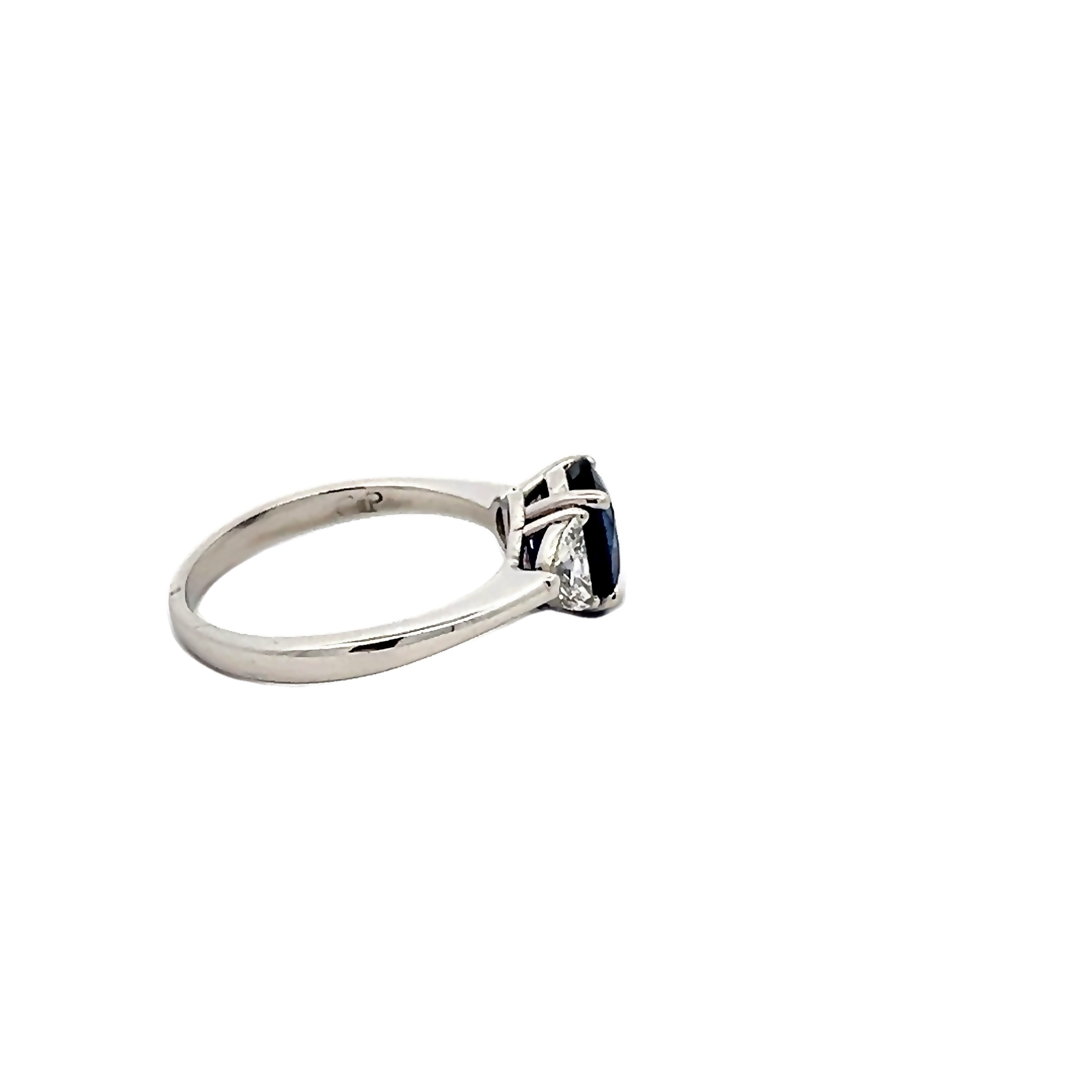 Platinum Sapphire And Diamond Ring