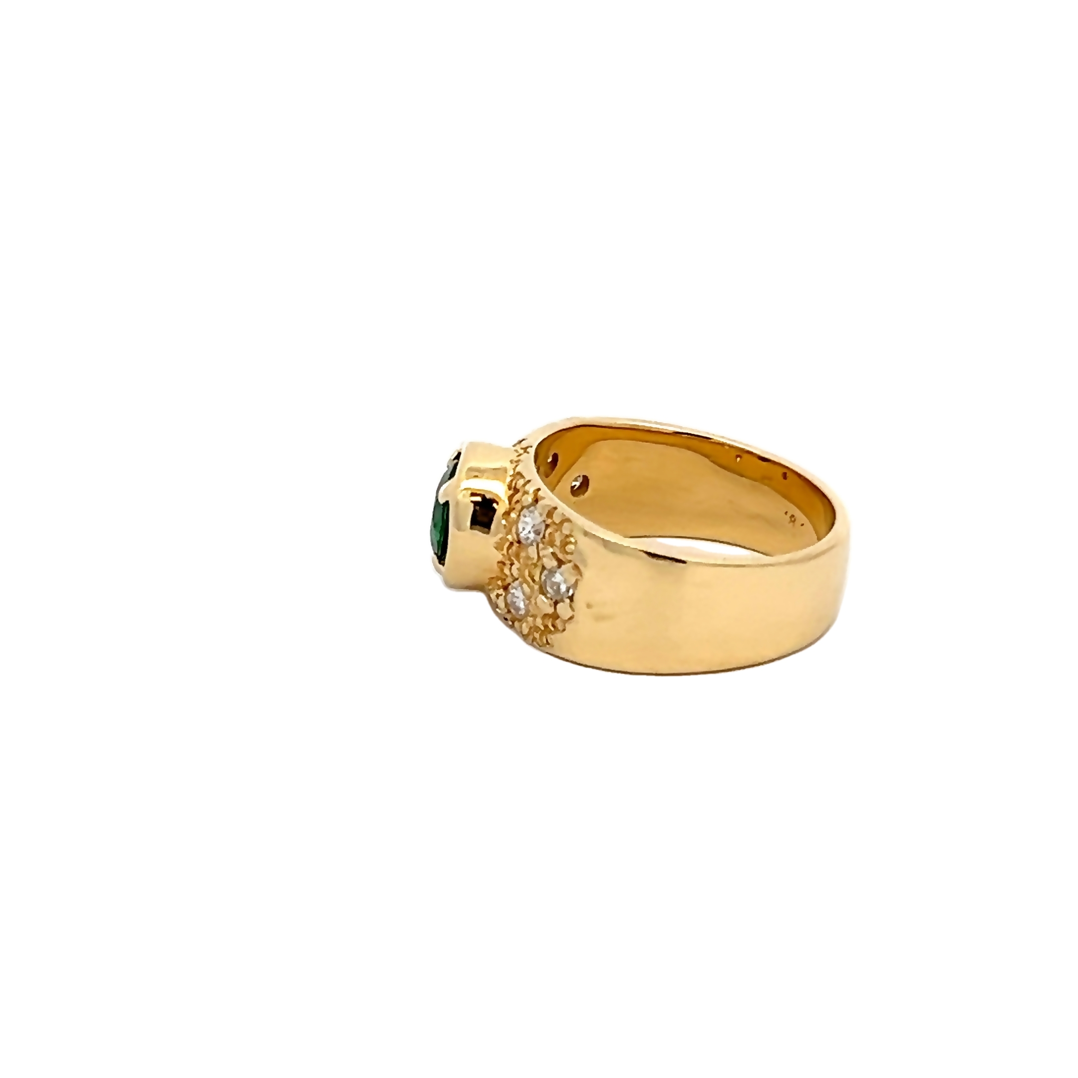 18k Yellow Gold Tsavorite Garnet Ring