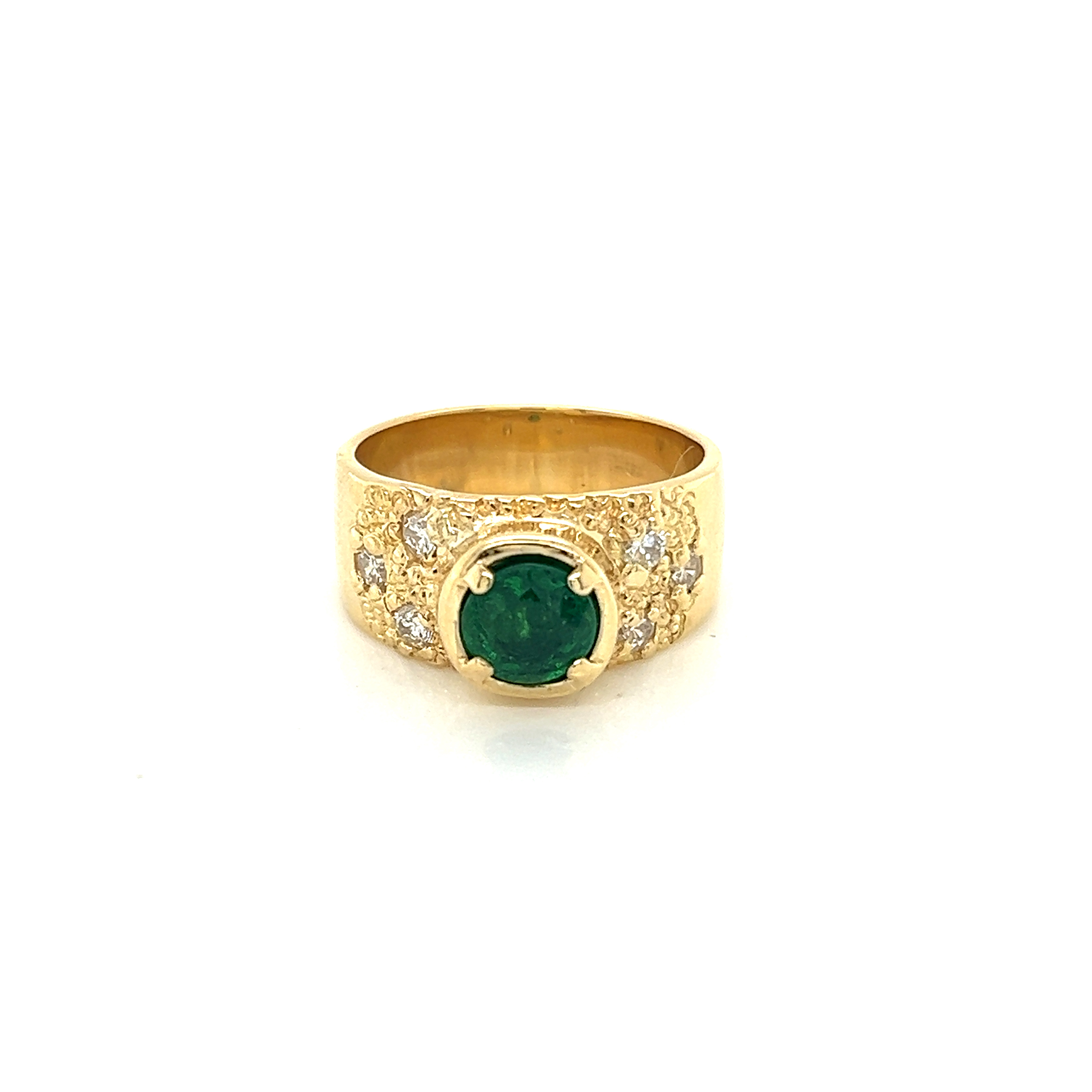 18k Yellow Gold Tsavorite Garnet Ring