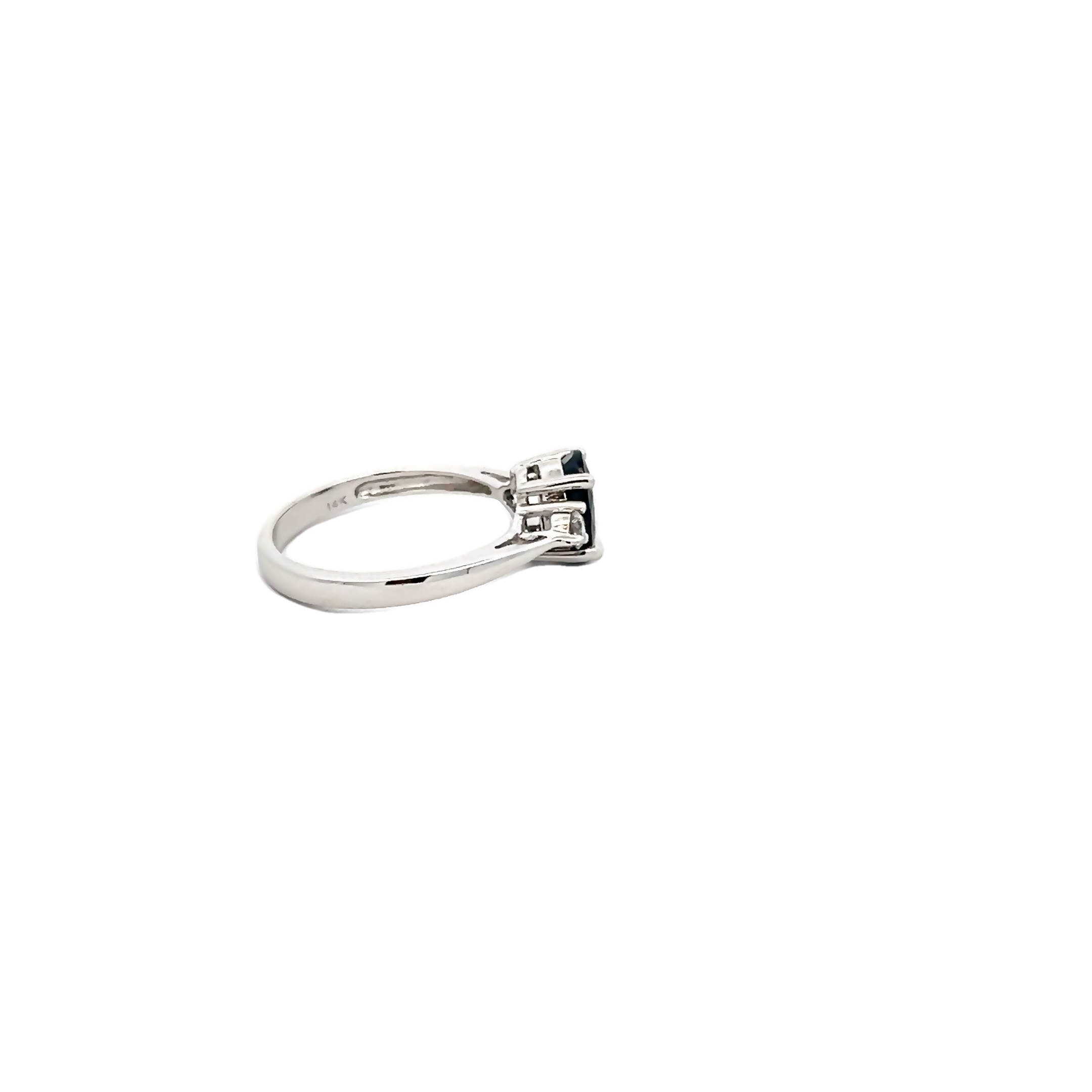 14k White Gold Sapphire Fashion Ring