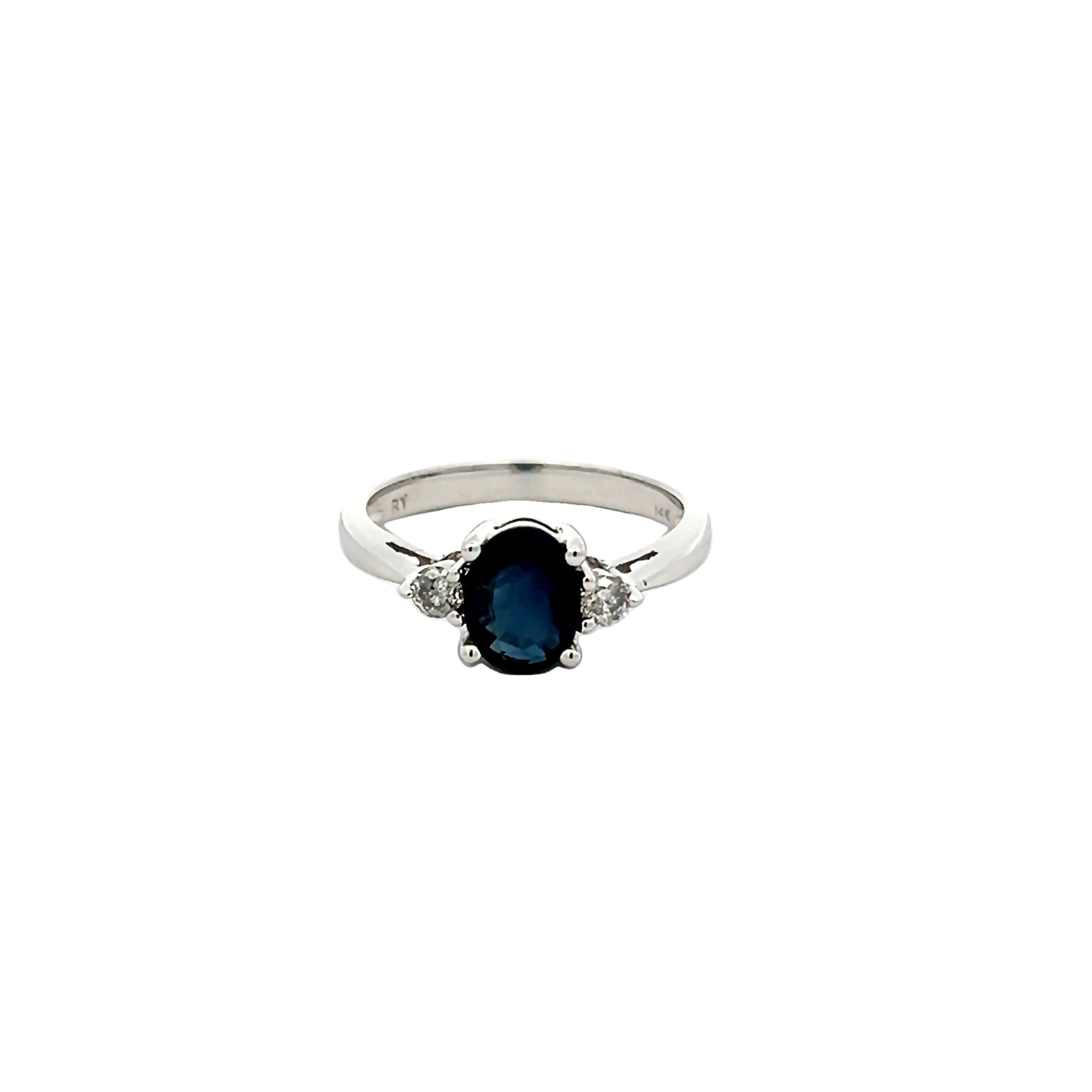 14k White Gold Sapphire Fashion Ring