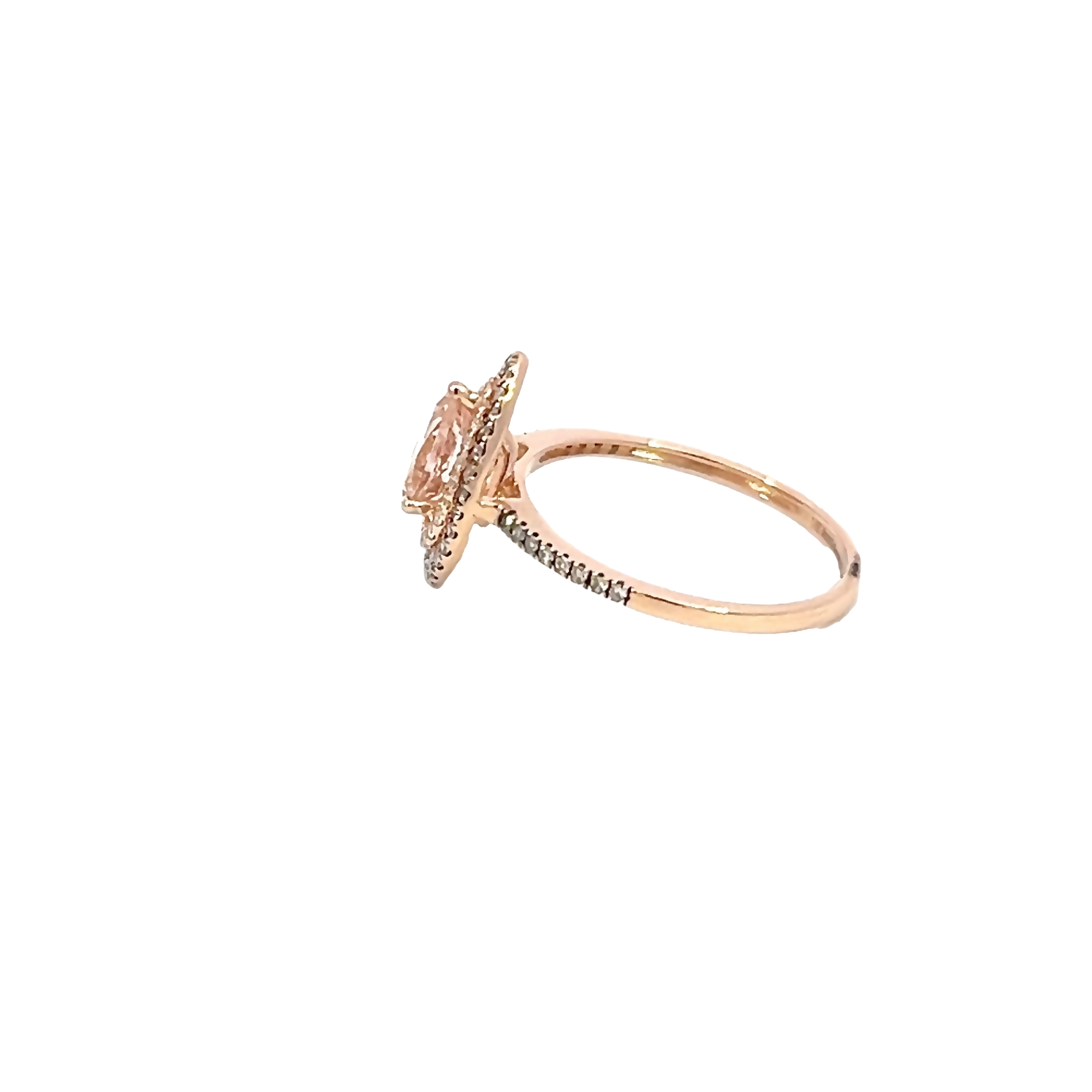 14k Rose Gold Morganite Fashion Ring