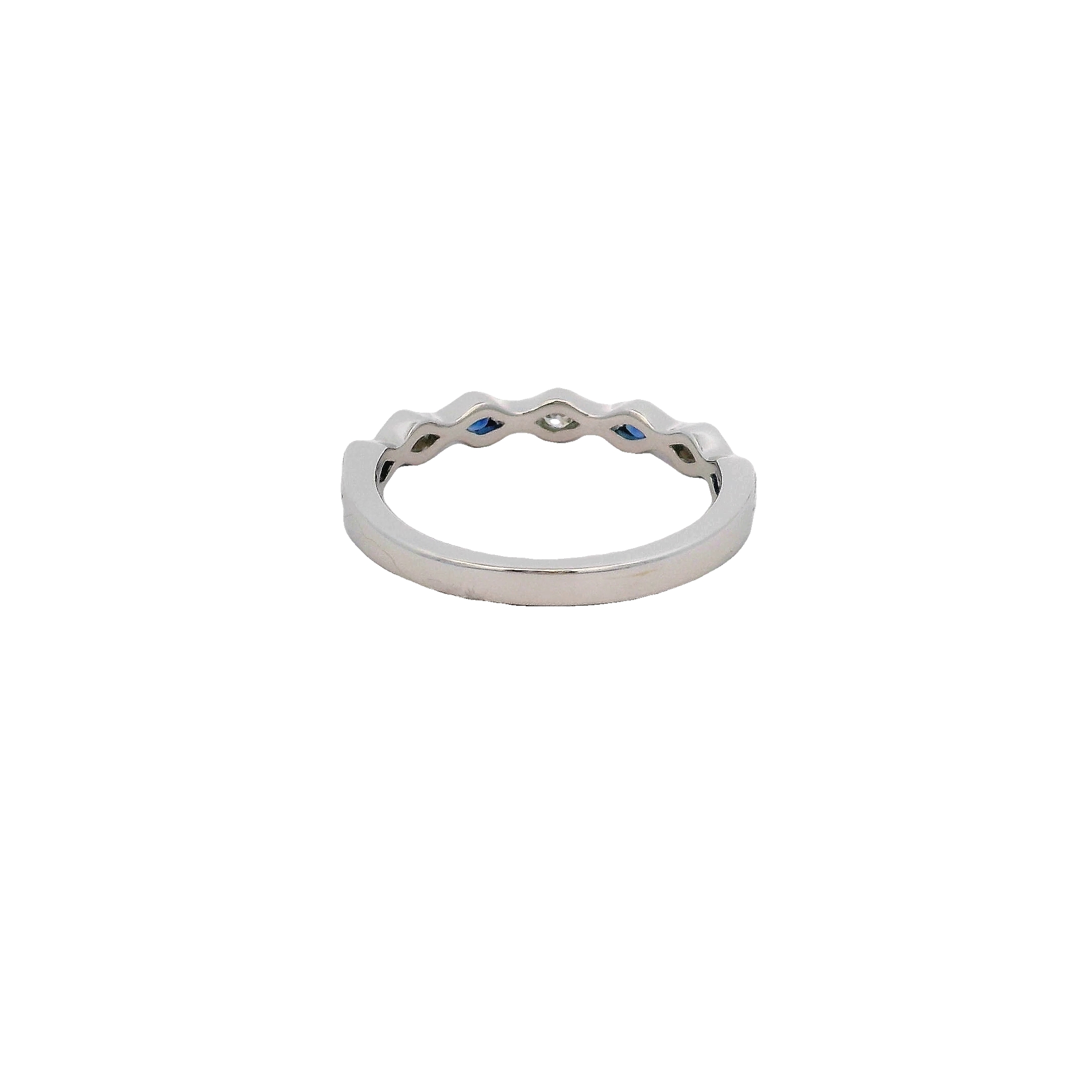 14k White Gold Sapphire Fashion Ring