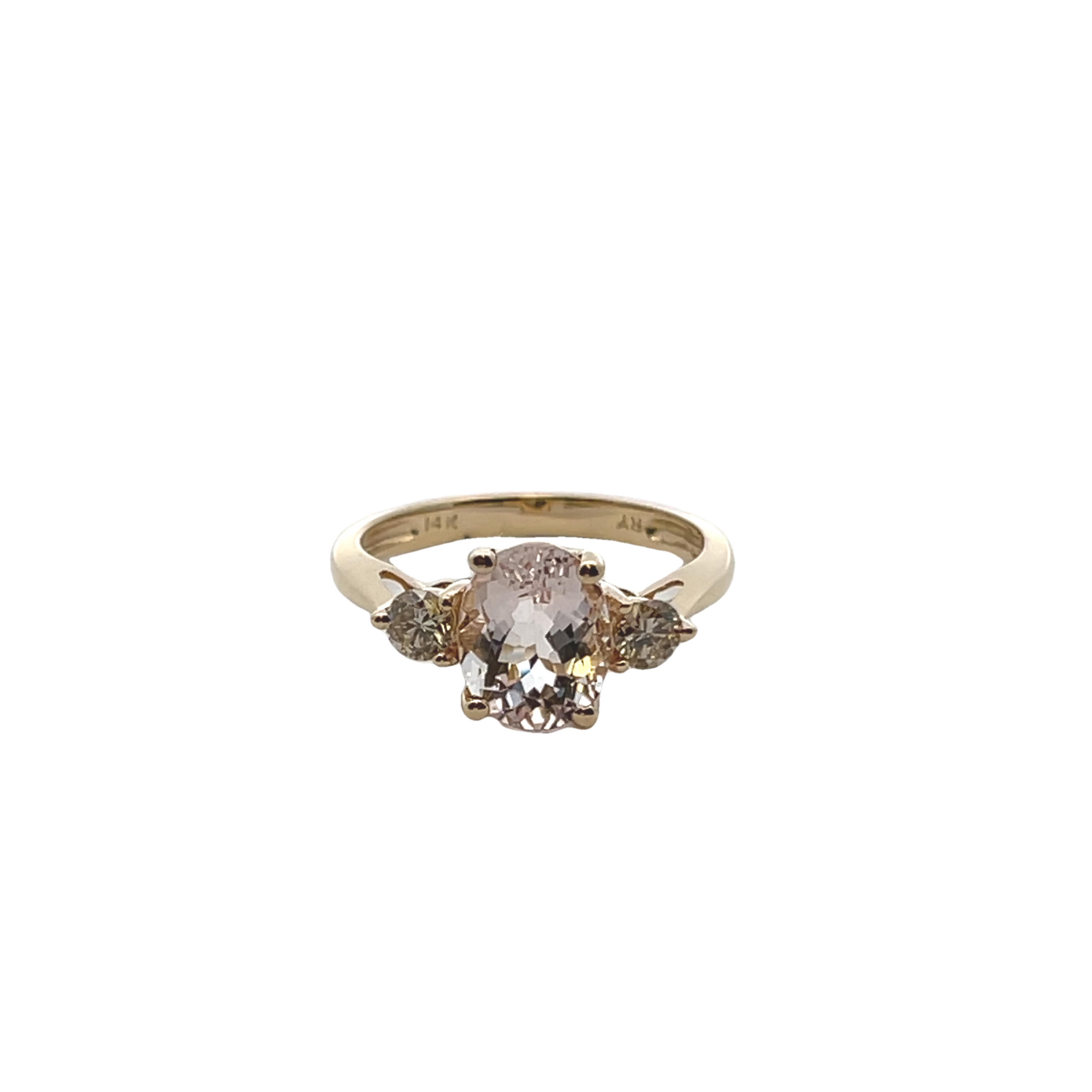 14k Yellow Gold Morganite Ring
