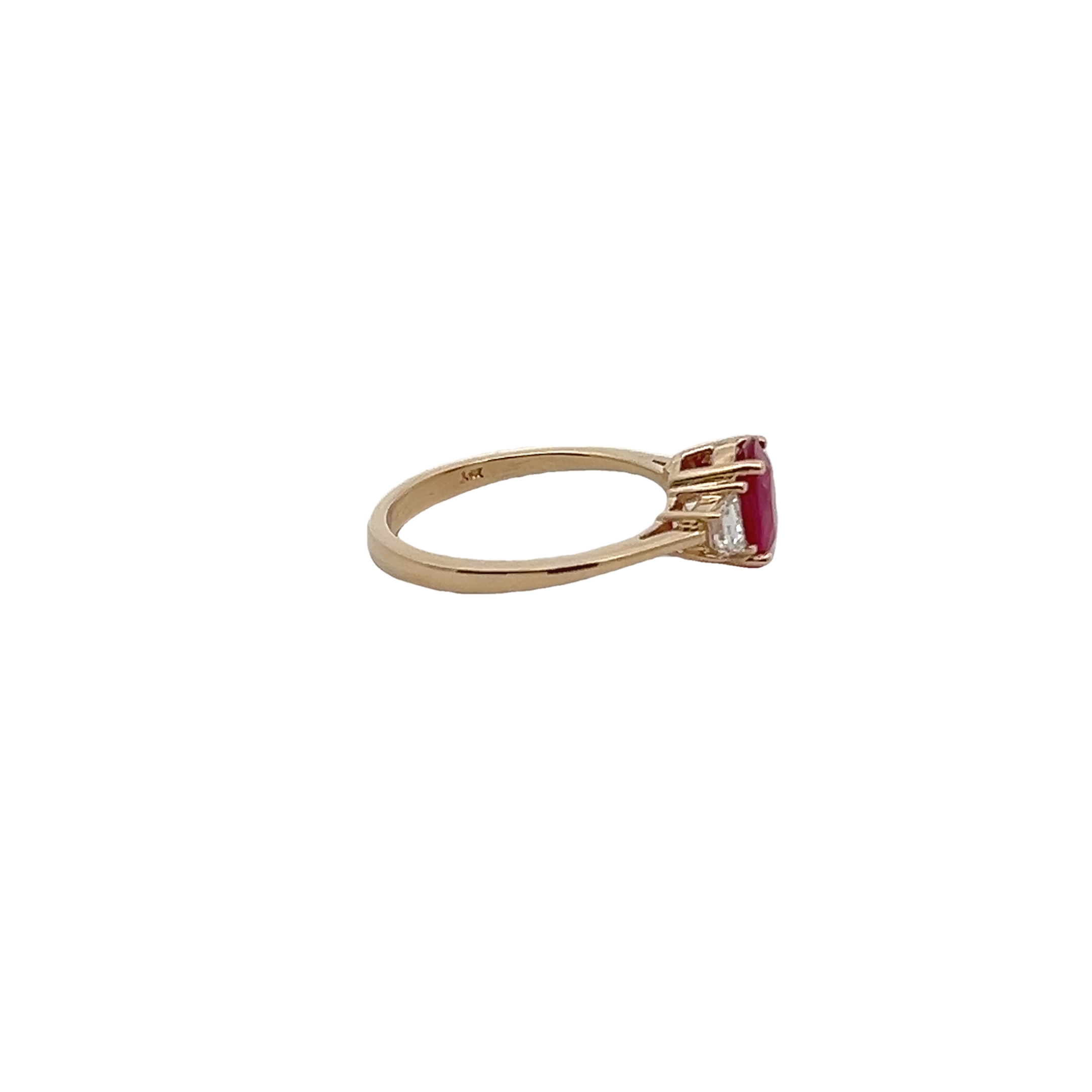 14k Yellow Gold Diamond And Sapphire Ring