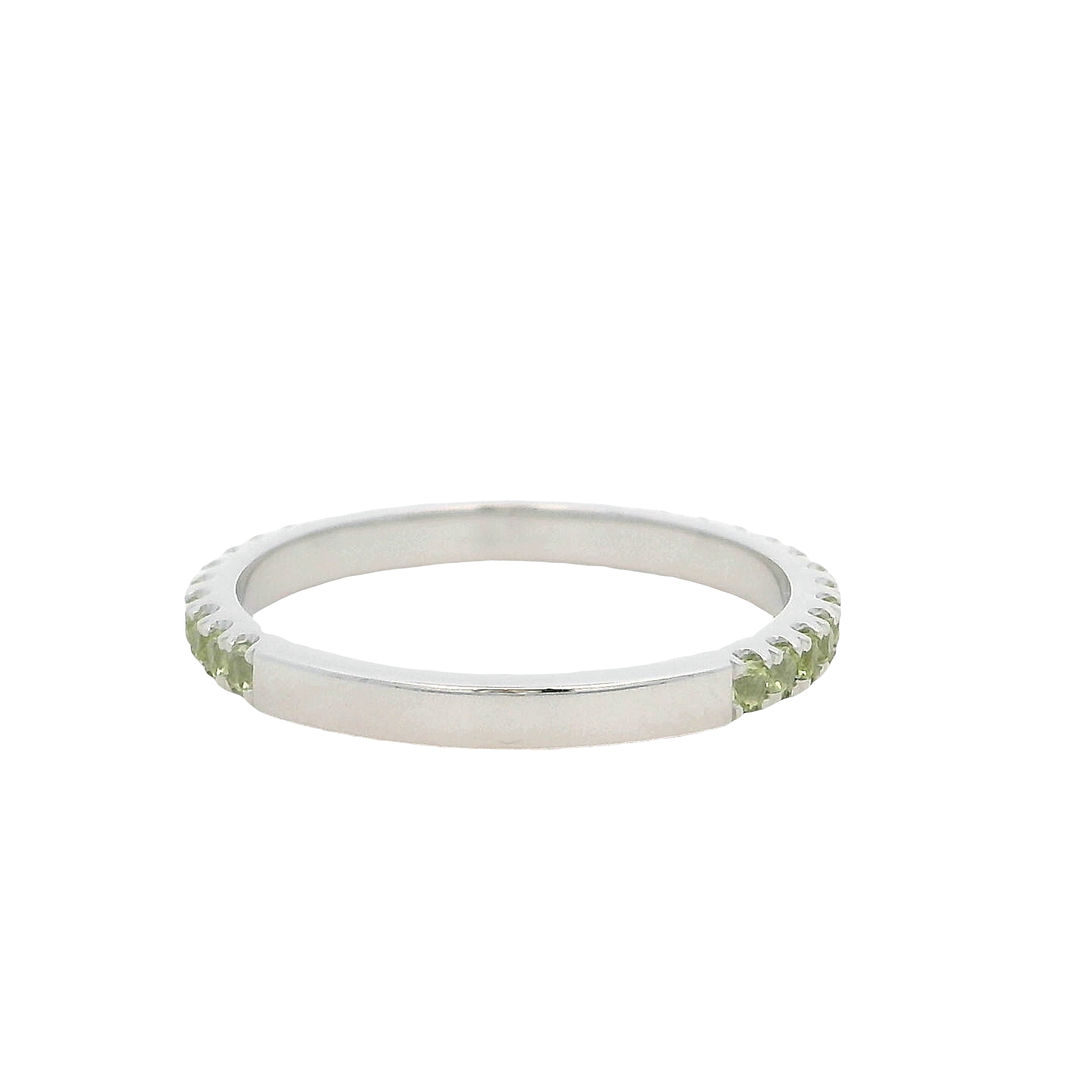 14k White Gold Peridot Ring