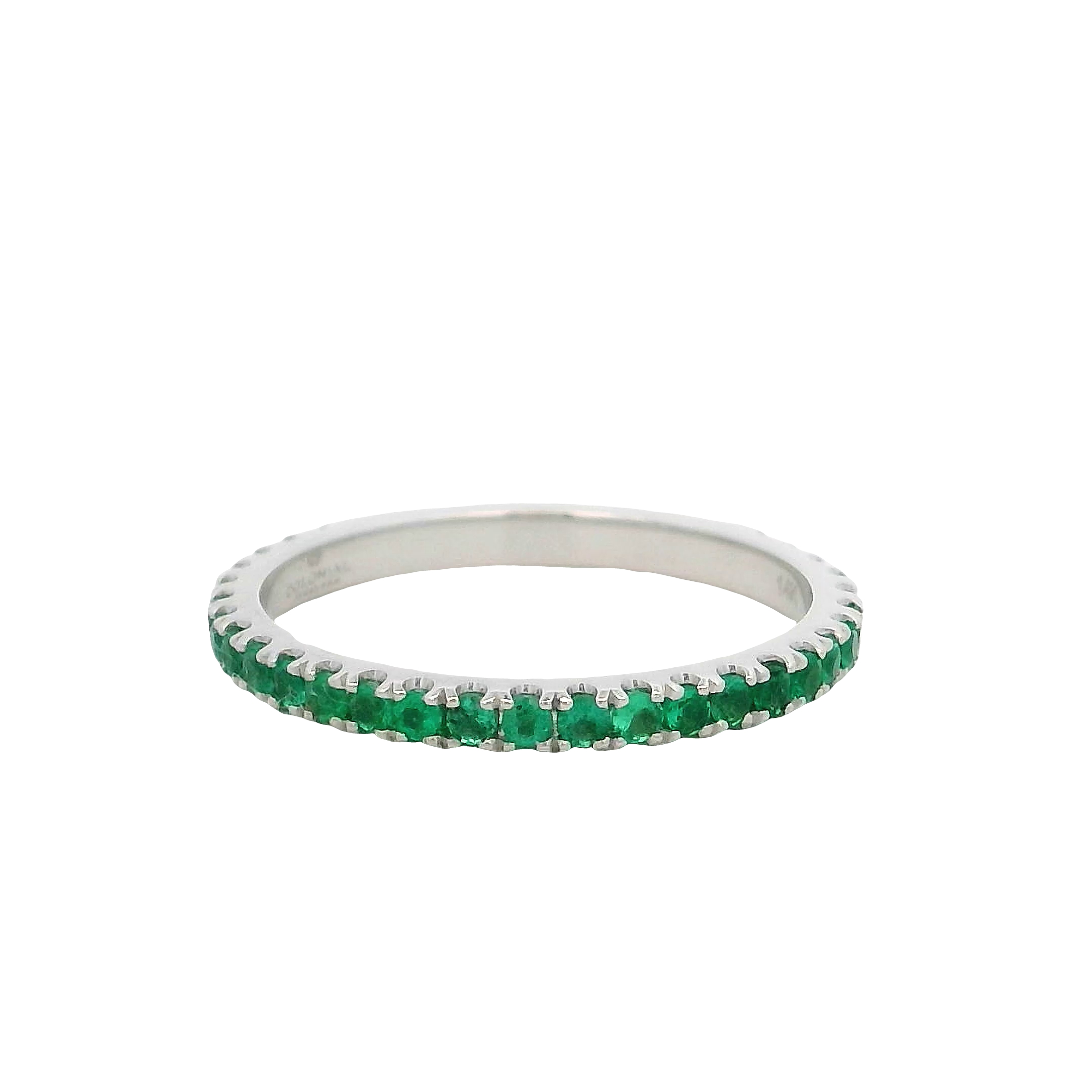 14k White Gold Emerald Ring