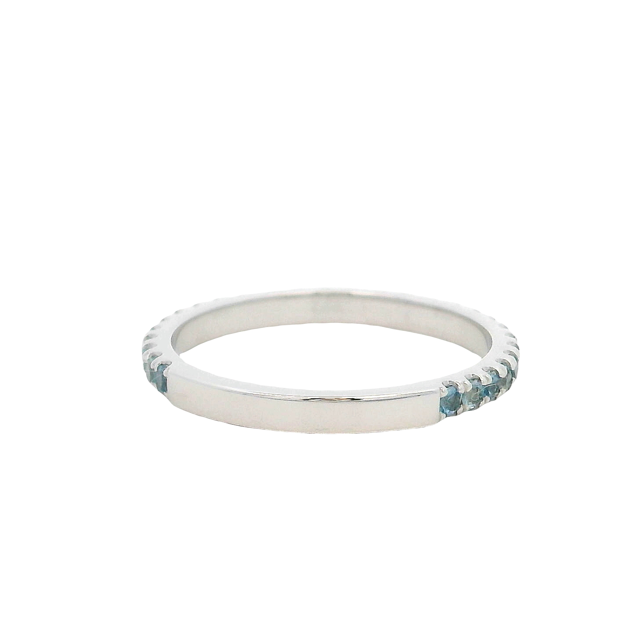 14k White Gold Aquamarine Ring
