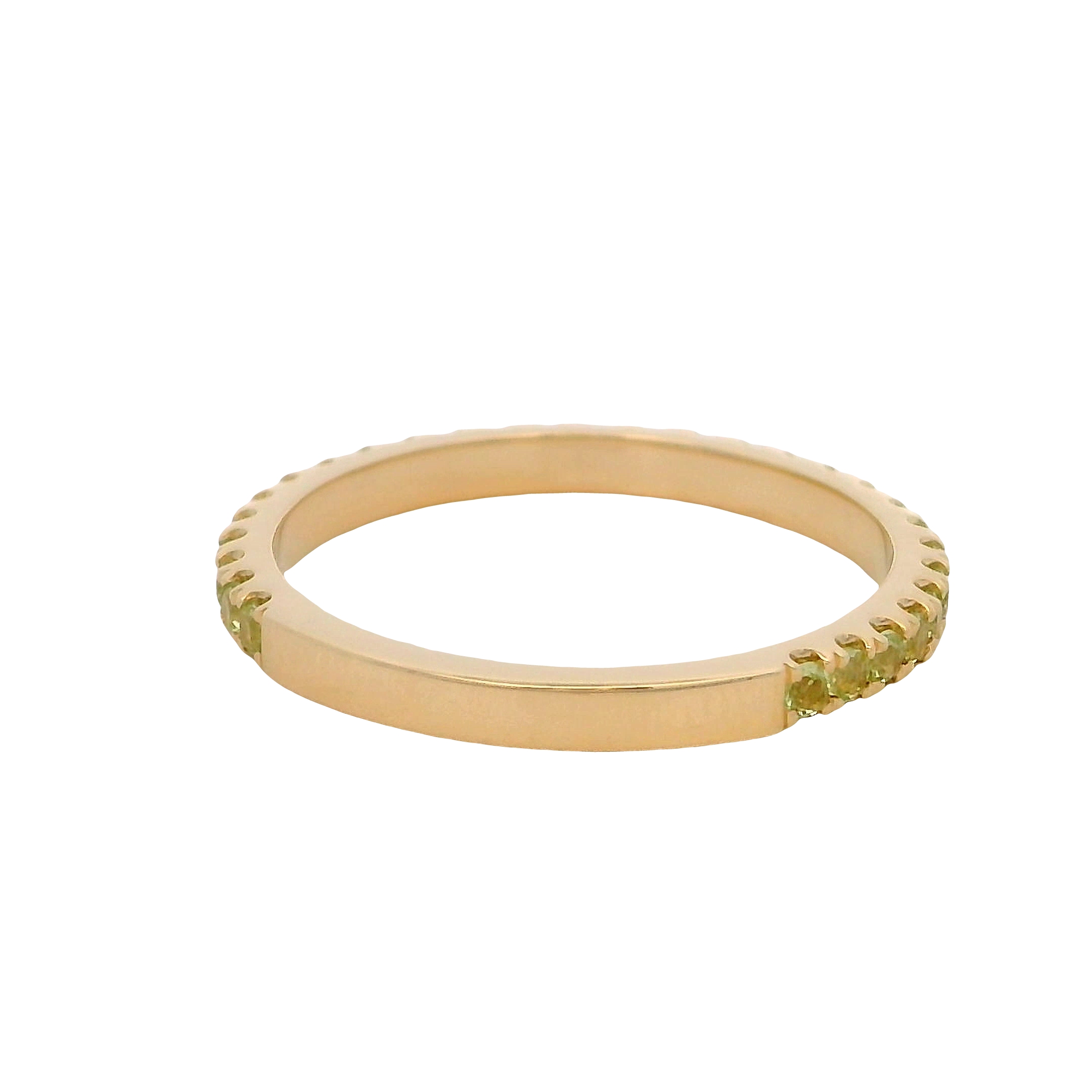14k Yellow Gold Peridot Ring