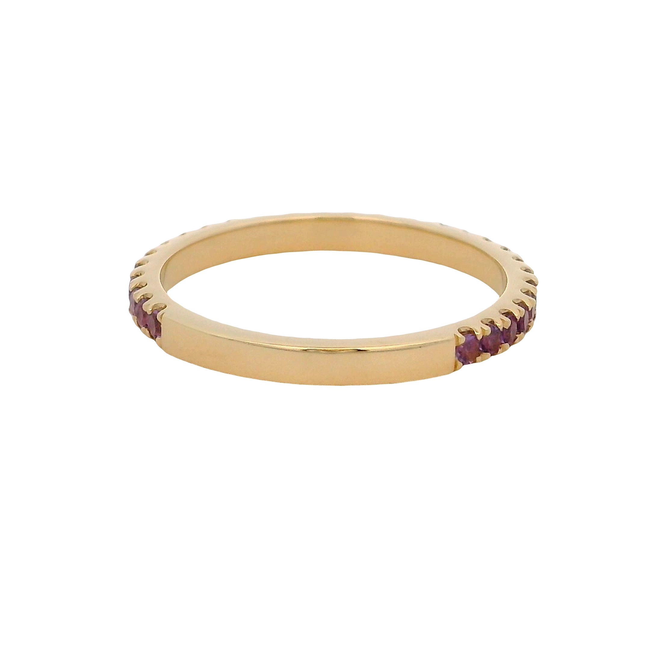 14k Yellow Gold Amethyst Ring