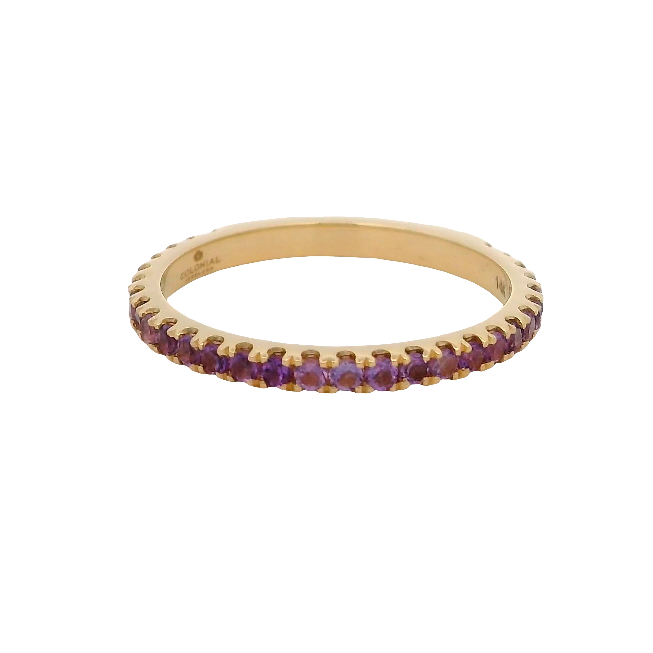 14k Yellow Gold Amethyst Ring