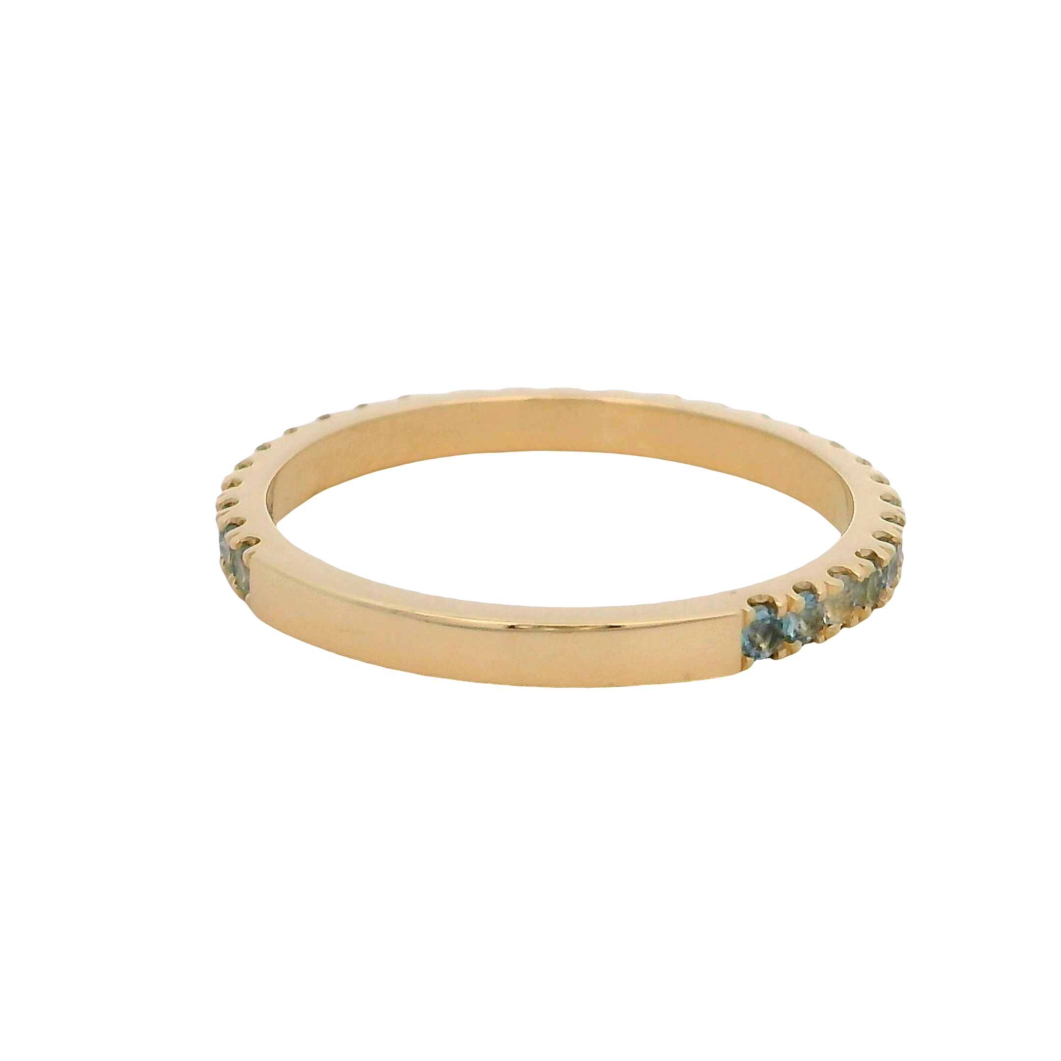 14k Yellow Gold Aquamarine Ring