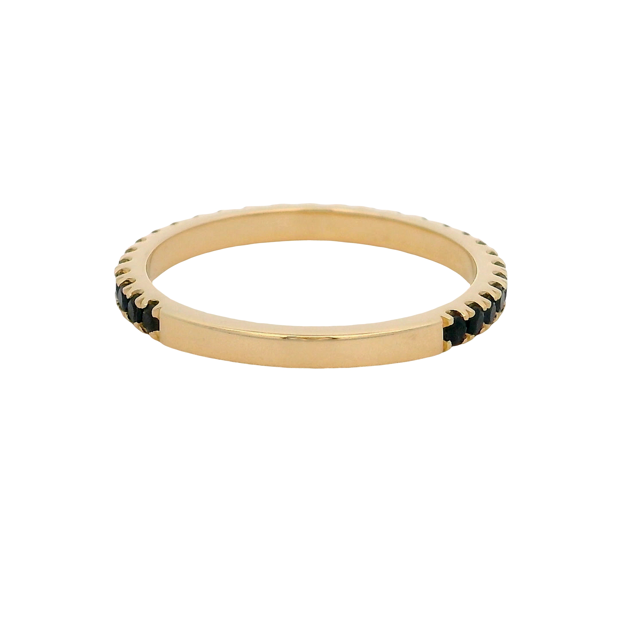14k Yellow Gold Blue Sapphire Ring