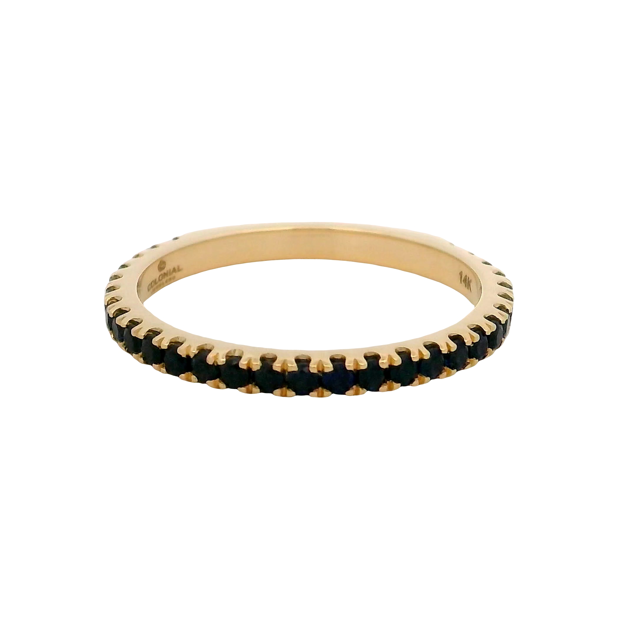 14k Yellow Gold Blue Sapphire Ring