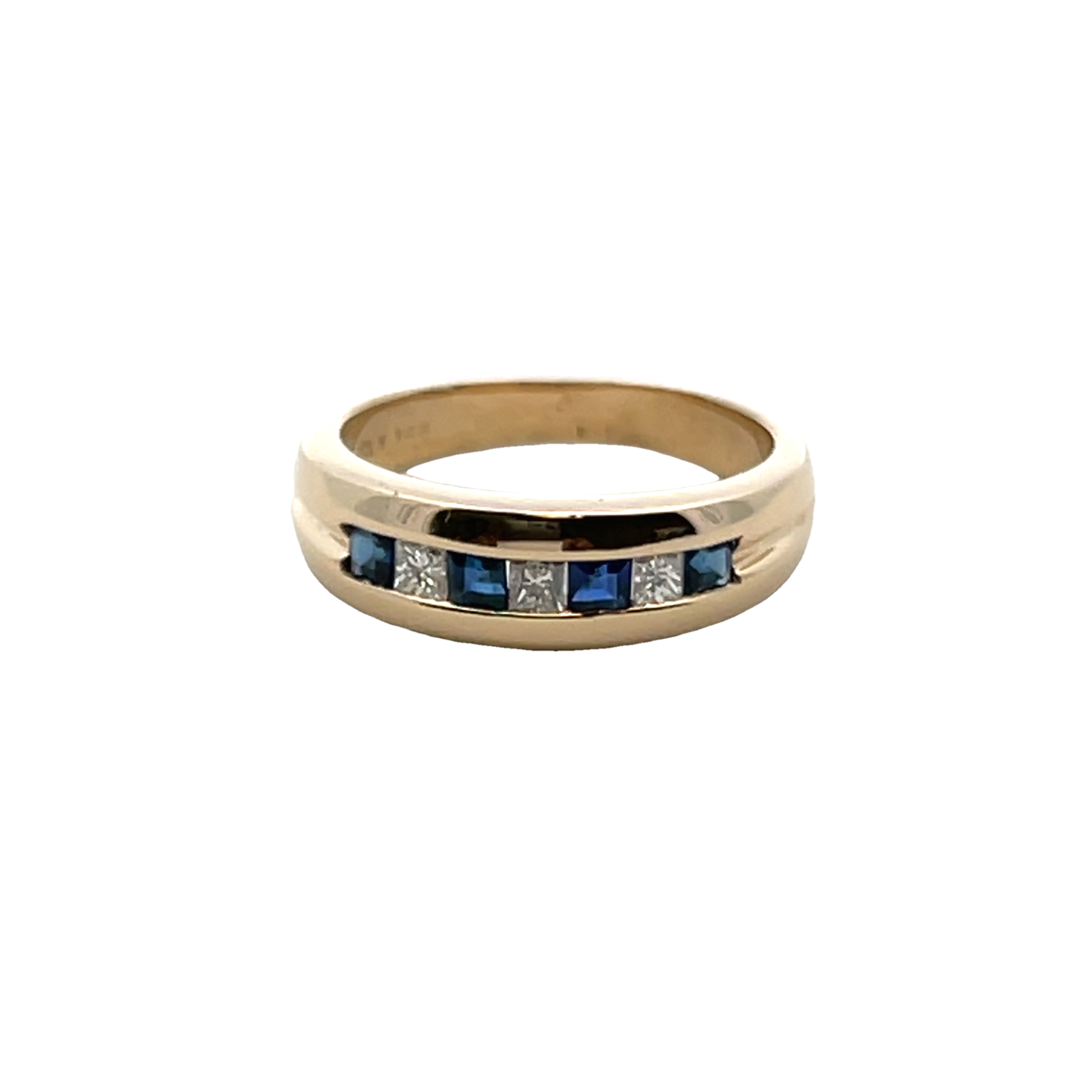 14k Yellow Gold Diamond Channel Set Ring