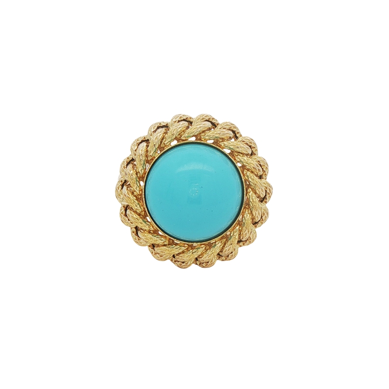 14k Yellow Gold Turquoise Ring