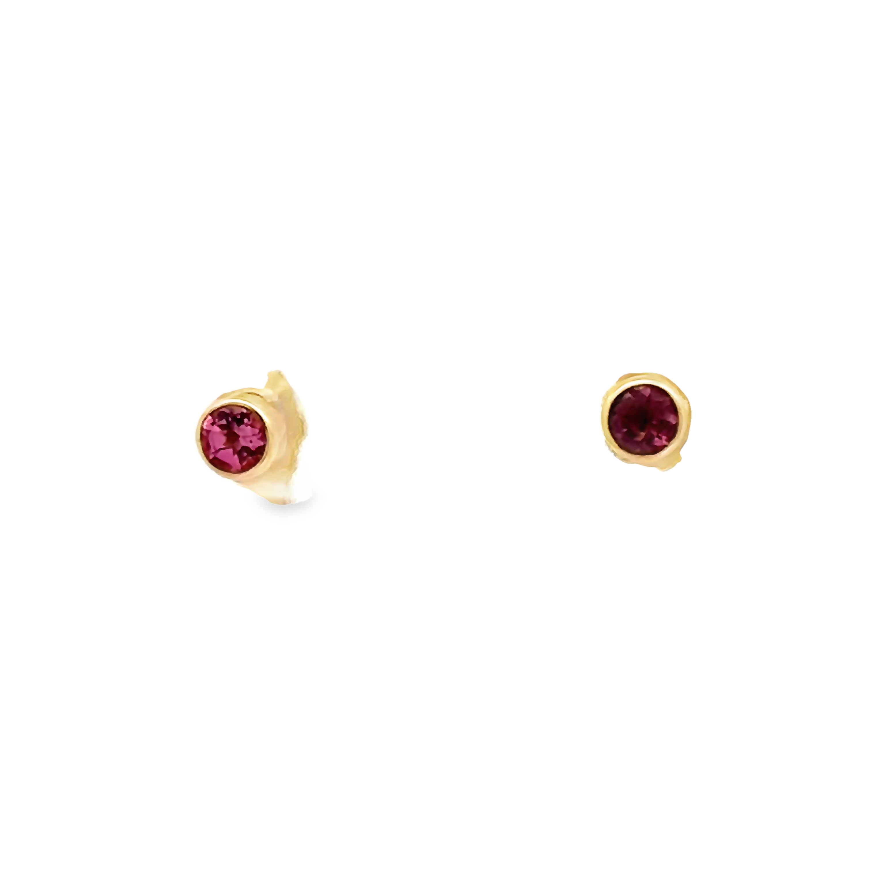 14kyellow Gold Pinktourmaline Stud Earrings