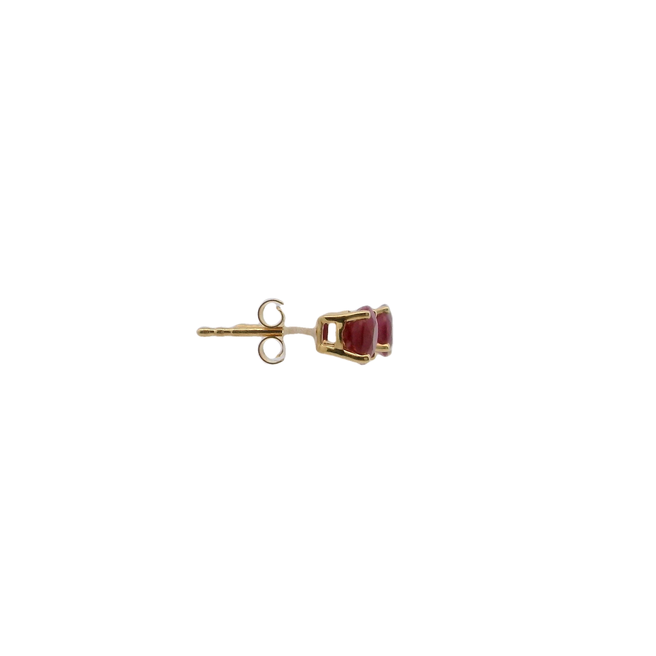 14k Yellow Gold Ruby Stud Earrings