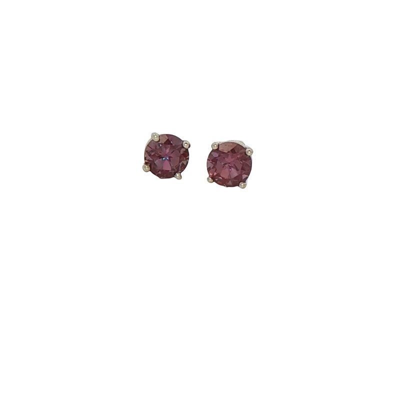14k White Gold Alexandrite Stud Earrings