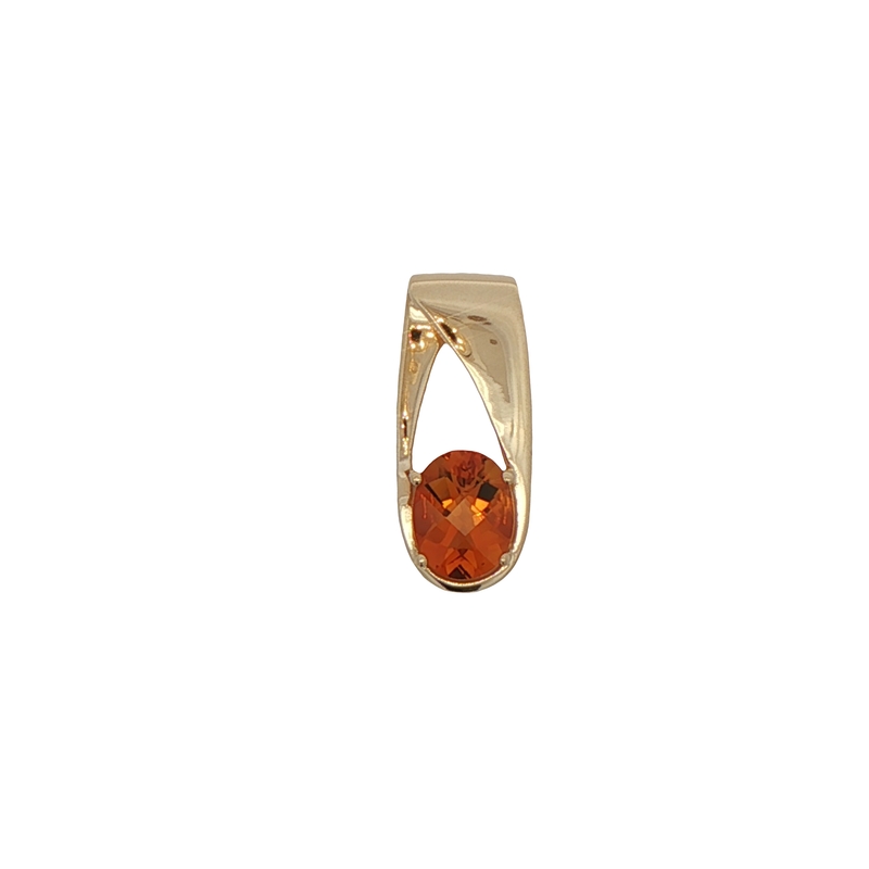 14k Yellow Gold Citrine Pendant