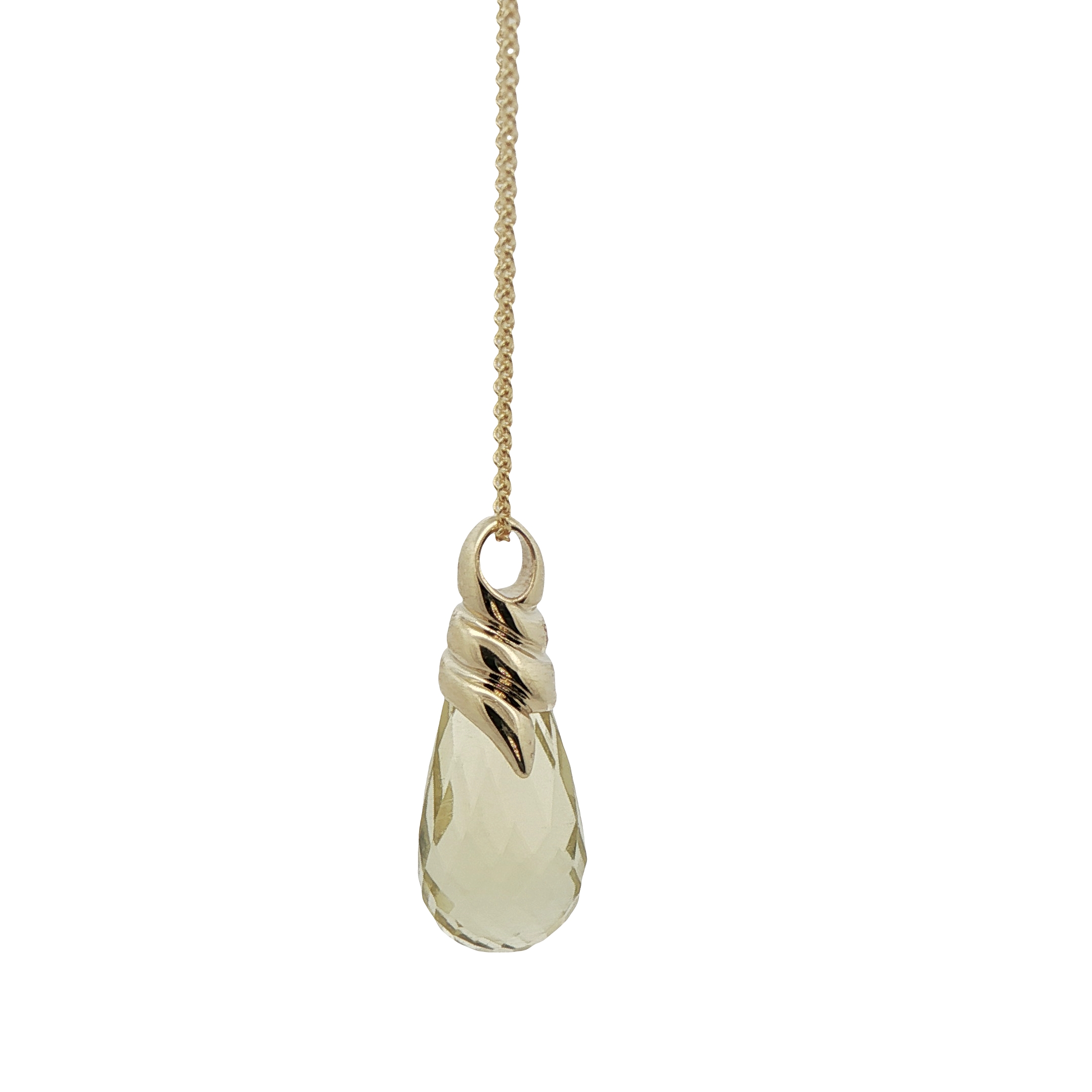 14k Yellow Gold Citrine Pendant