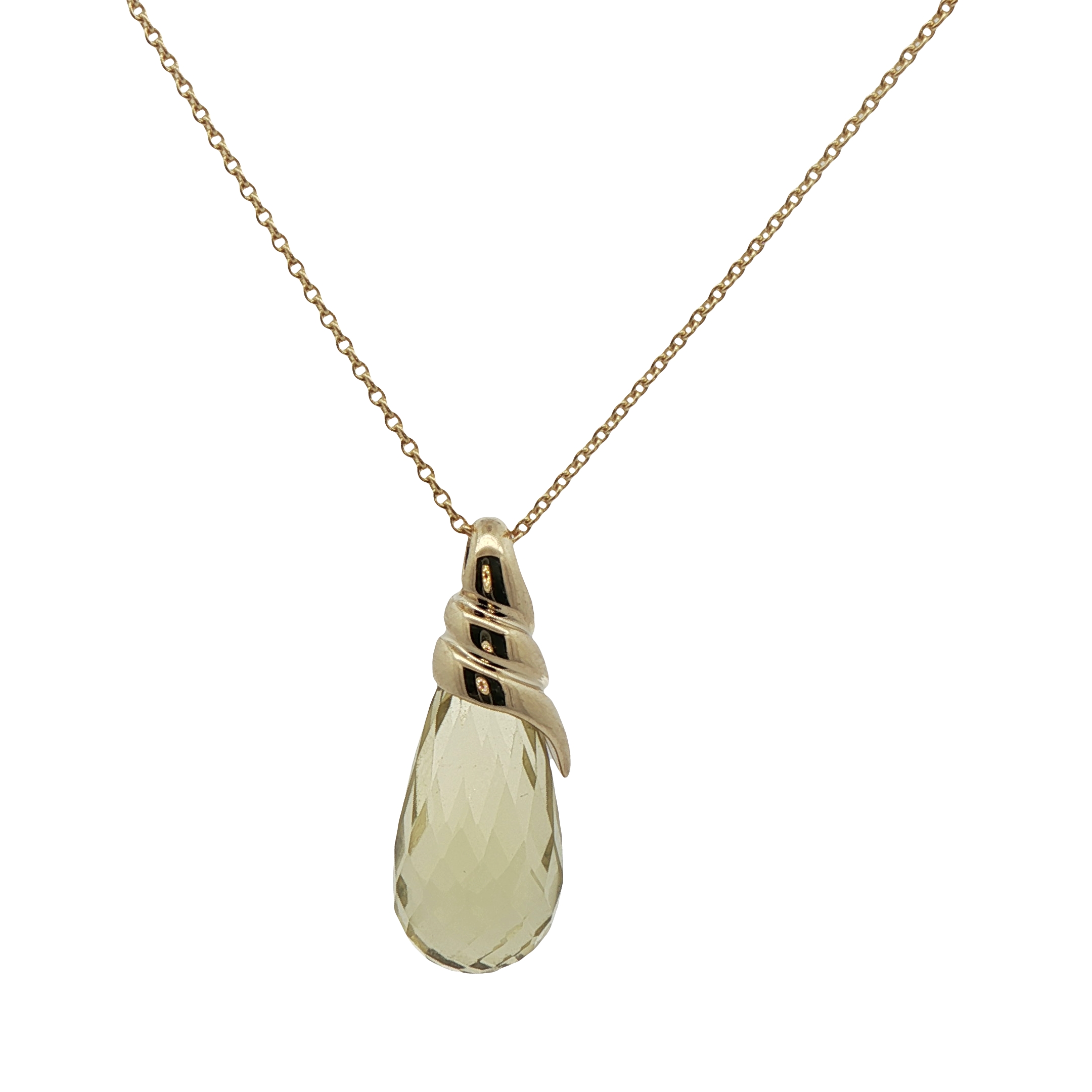 14k Yellow Gold Citrine Pendant
