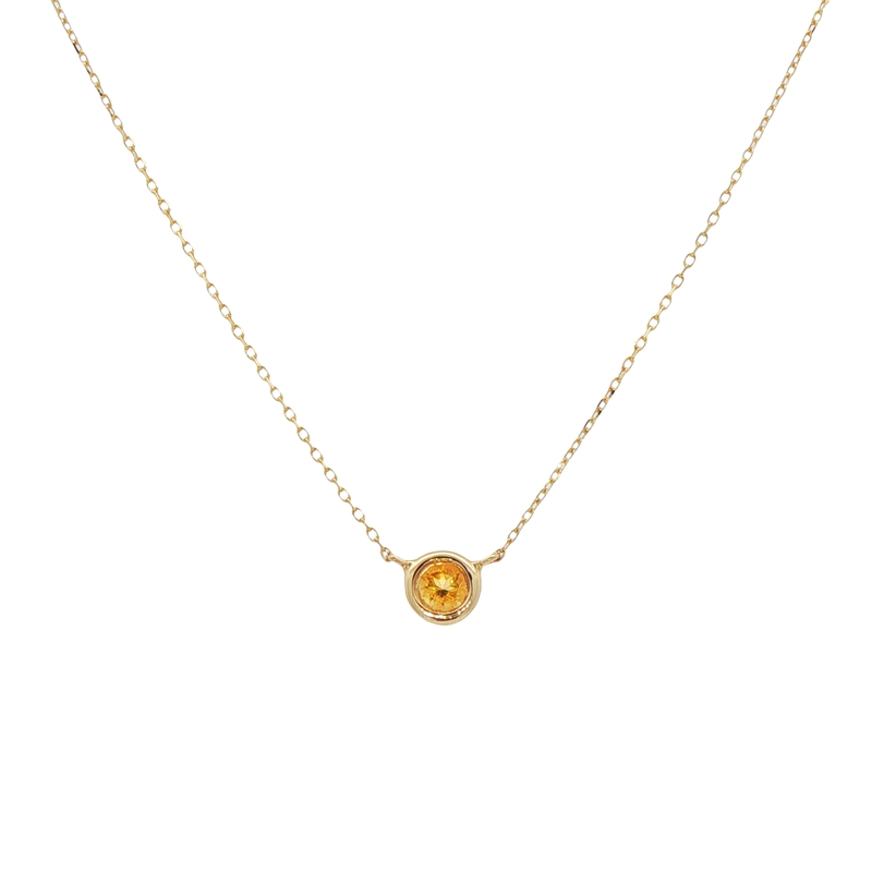 14k Yellow Gold Citrine Necklace