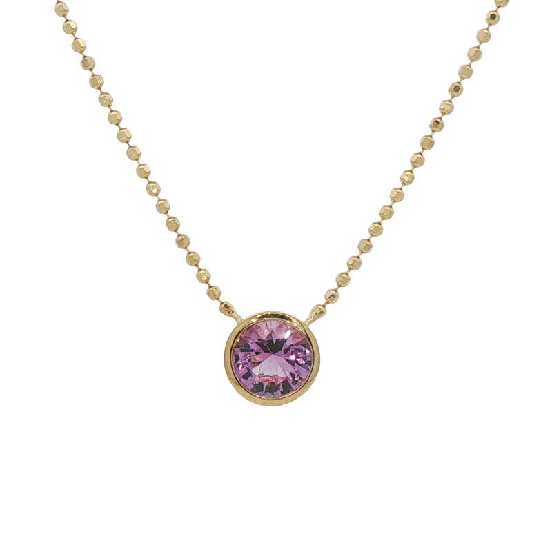 14k Yellow Gold Amethyst Necklace