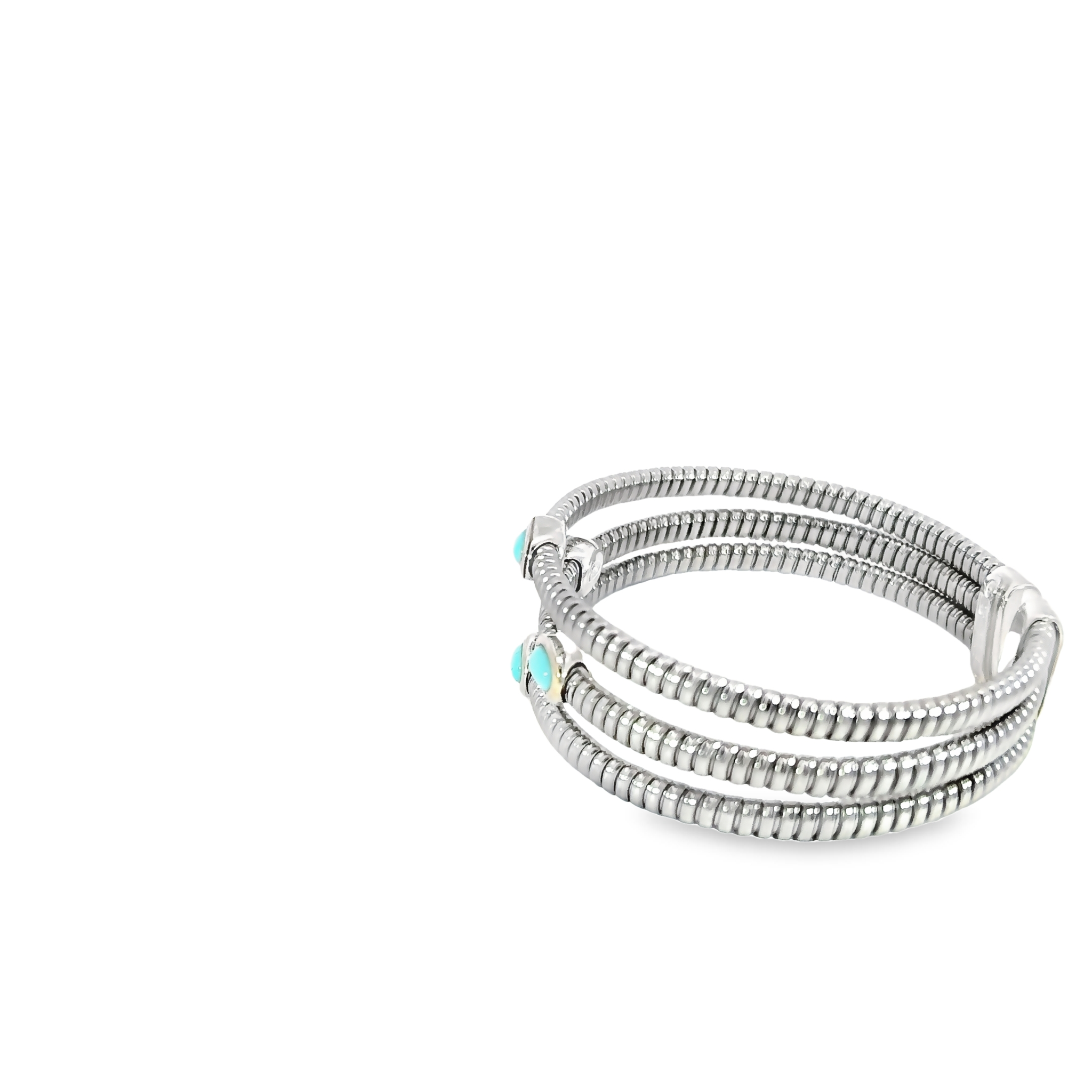 Stainless Steel Turquoise Bangle Bracelet