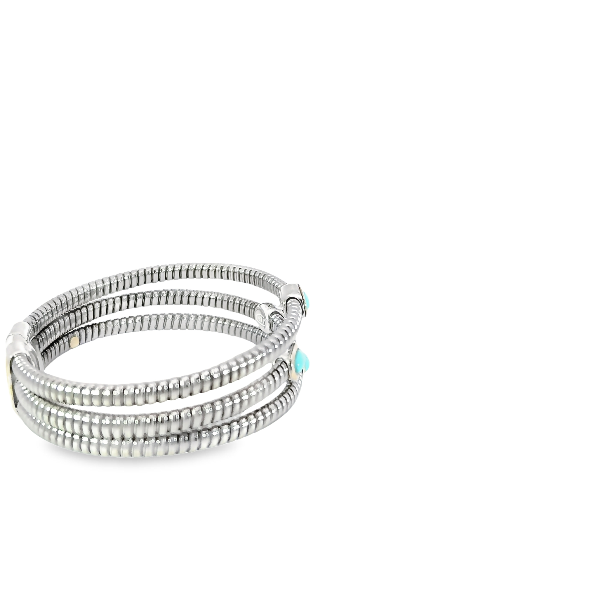 Stainless Steel Turquoise Bangle Bracelet