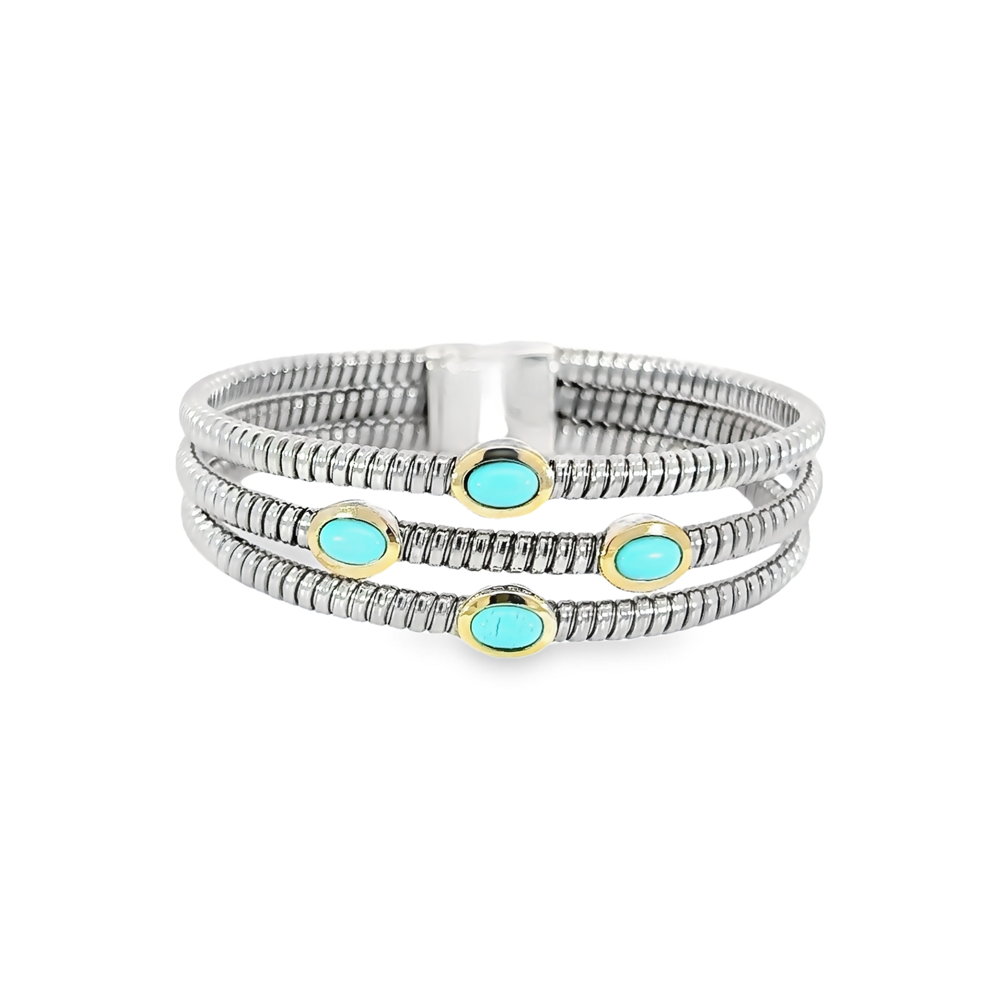 Stainless Steel Turquoise Bangle Bracelet