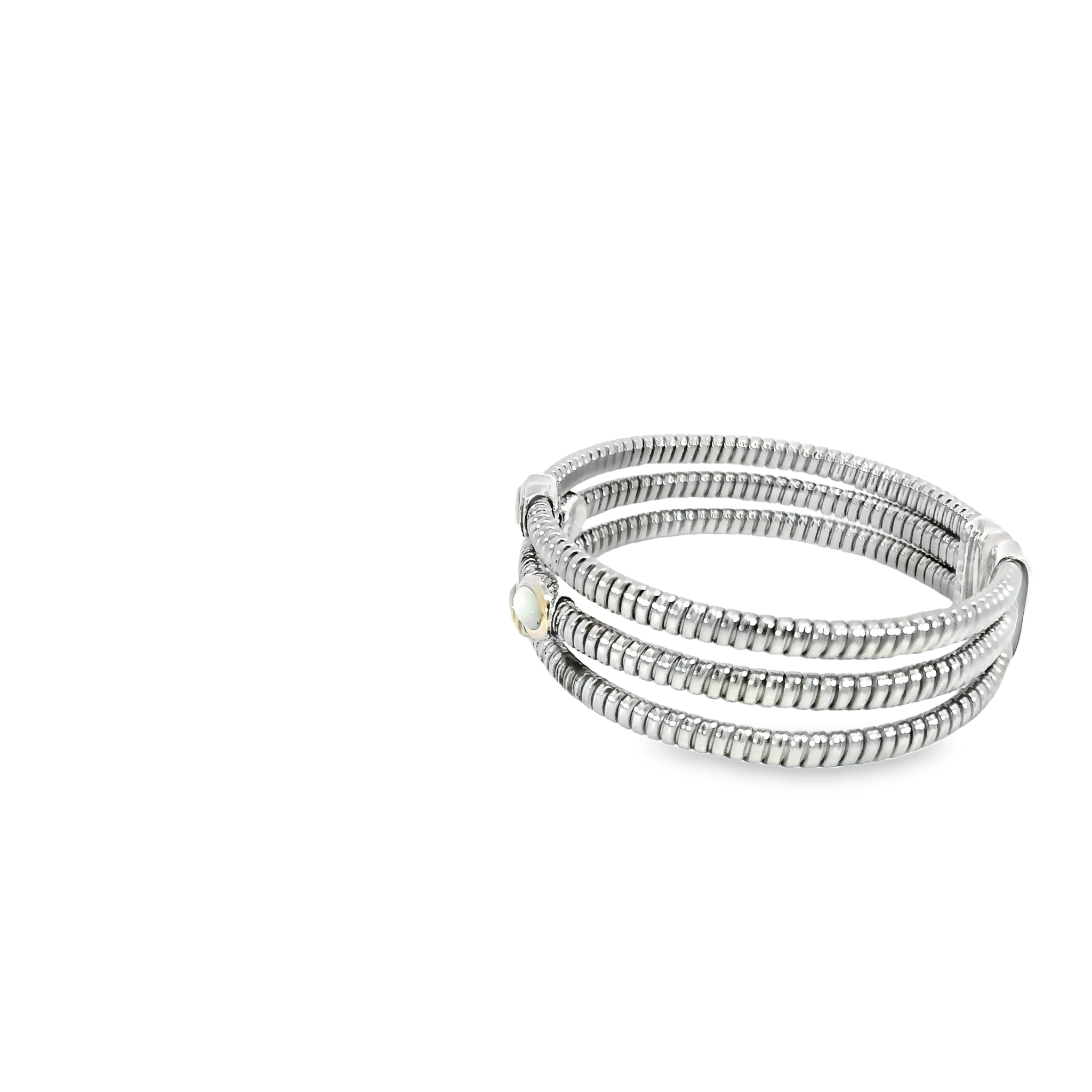 Stainless Steel Mother Of Pearl Bangle Bracelet