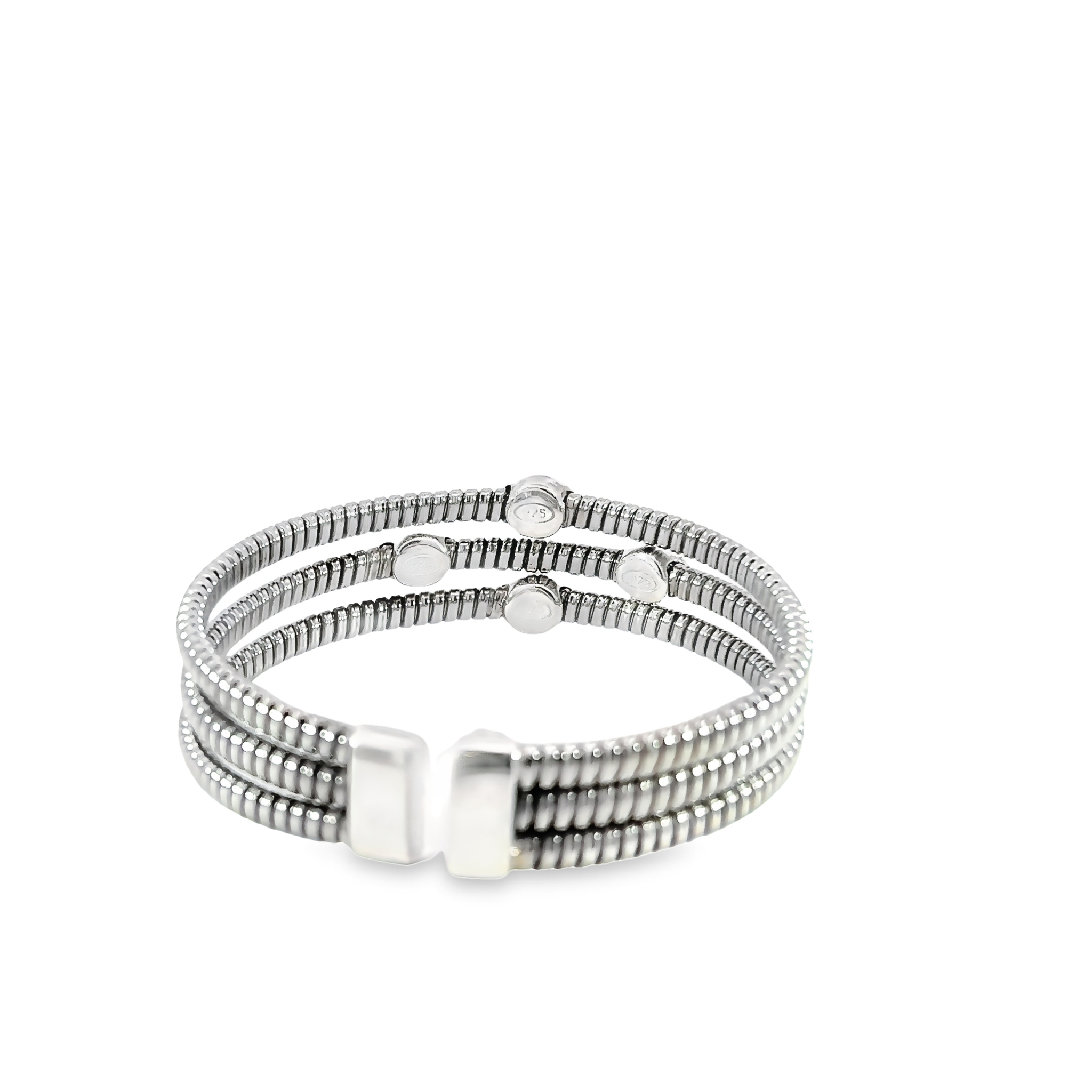 Stainless Steel Mother Of Pearl Bangle Bracelet