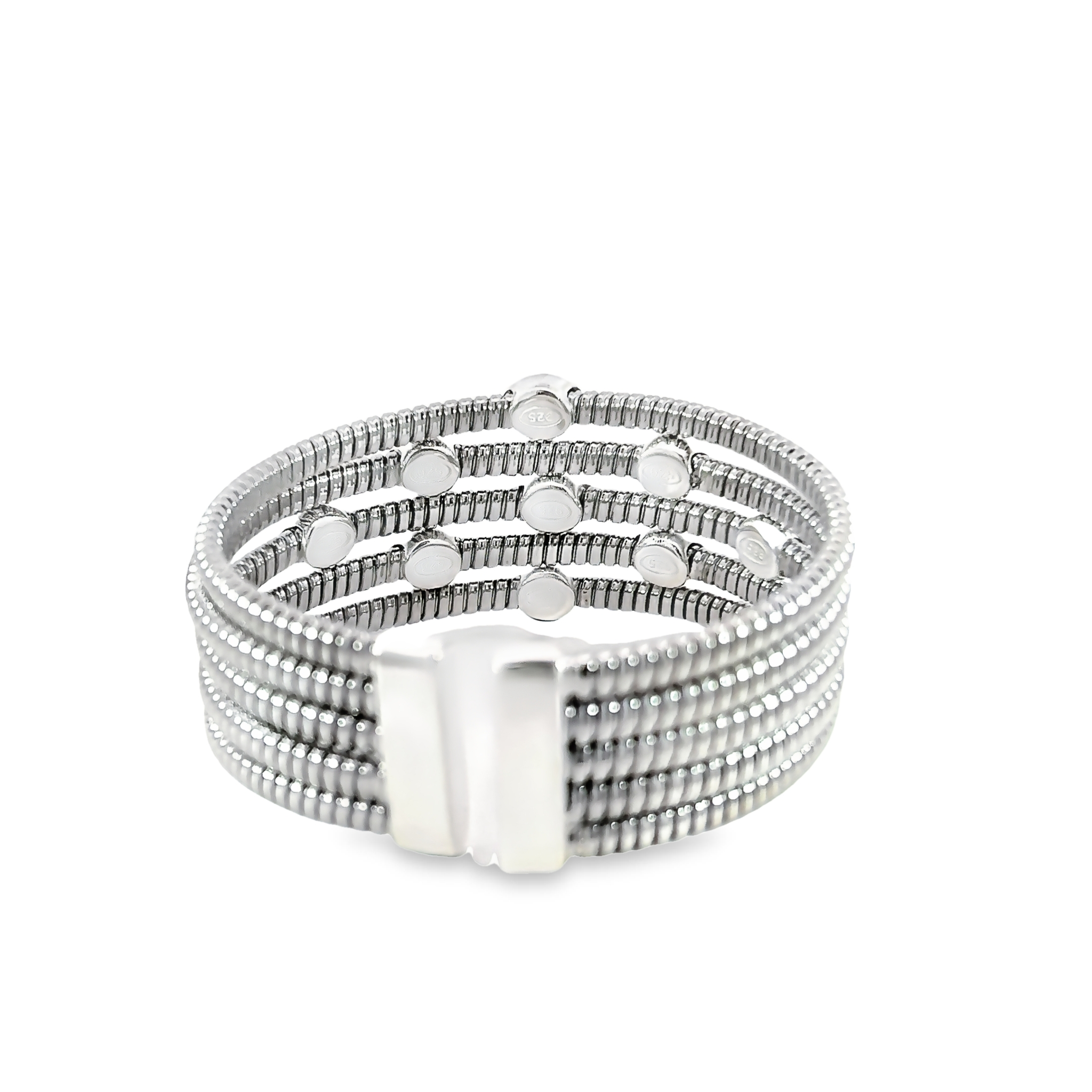 Stainless Steel Lapis Bangle Bracelet