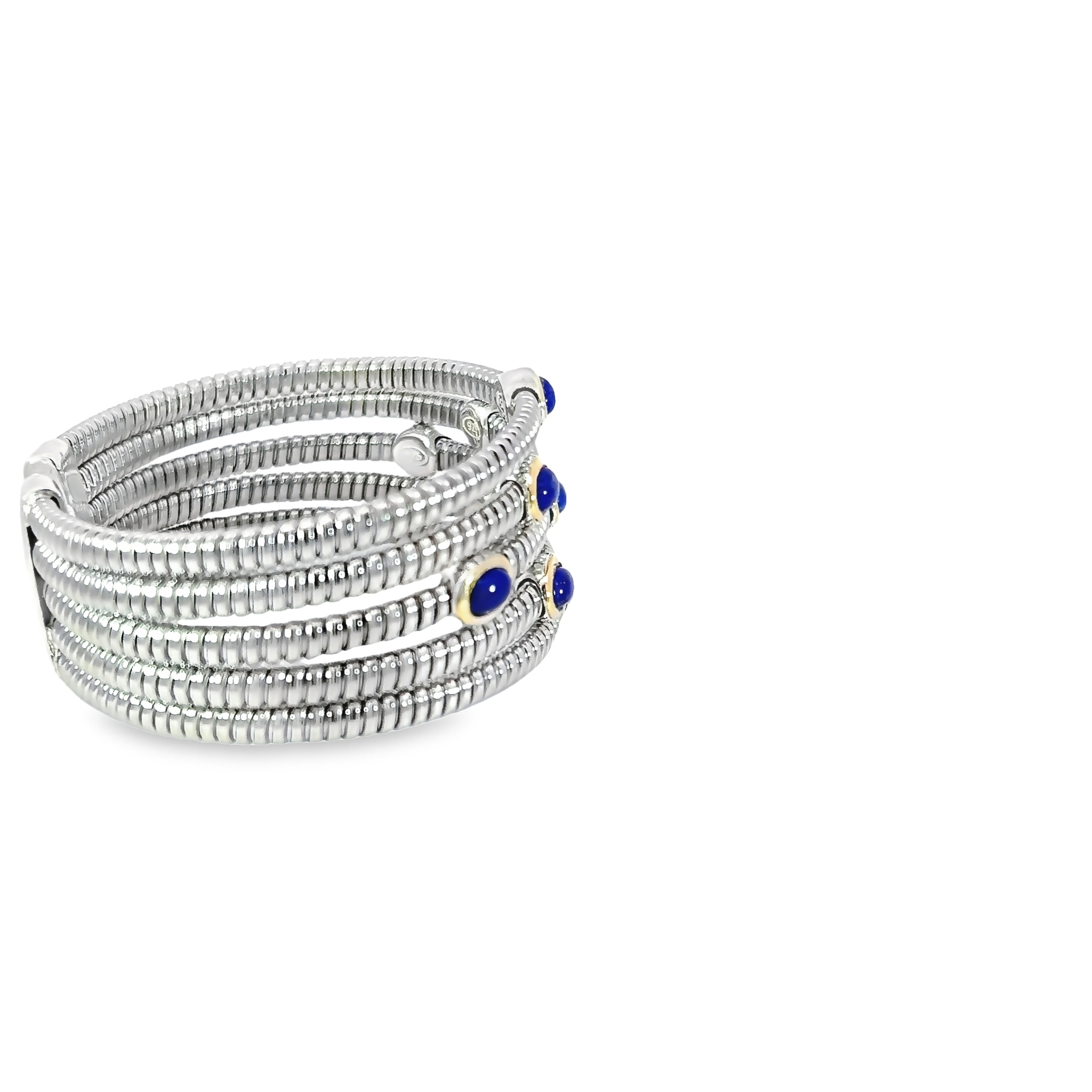 Stainless Steel Lapis Bangle Bracelet